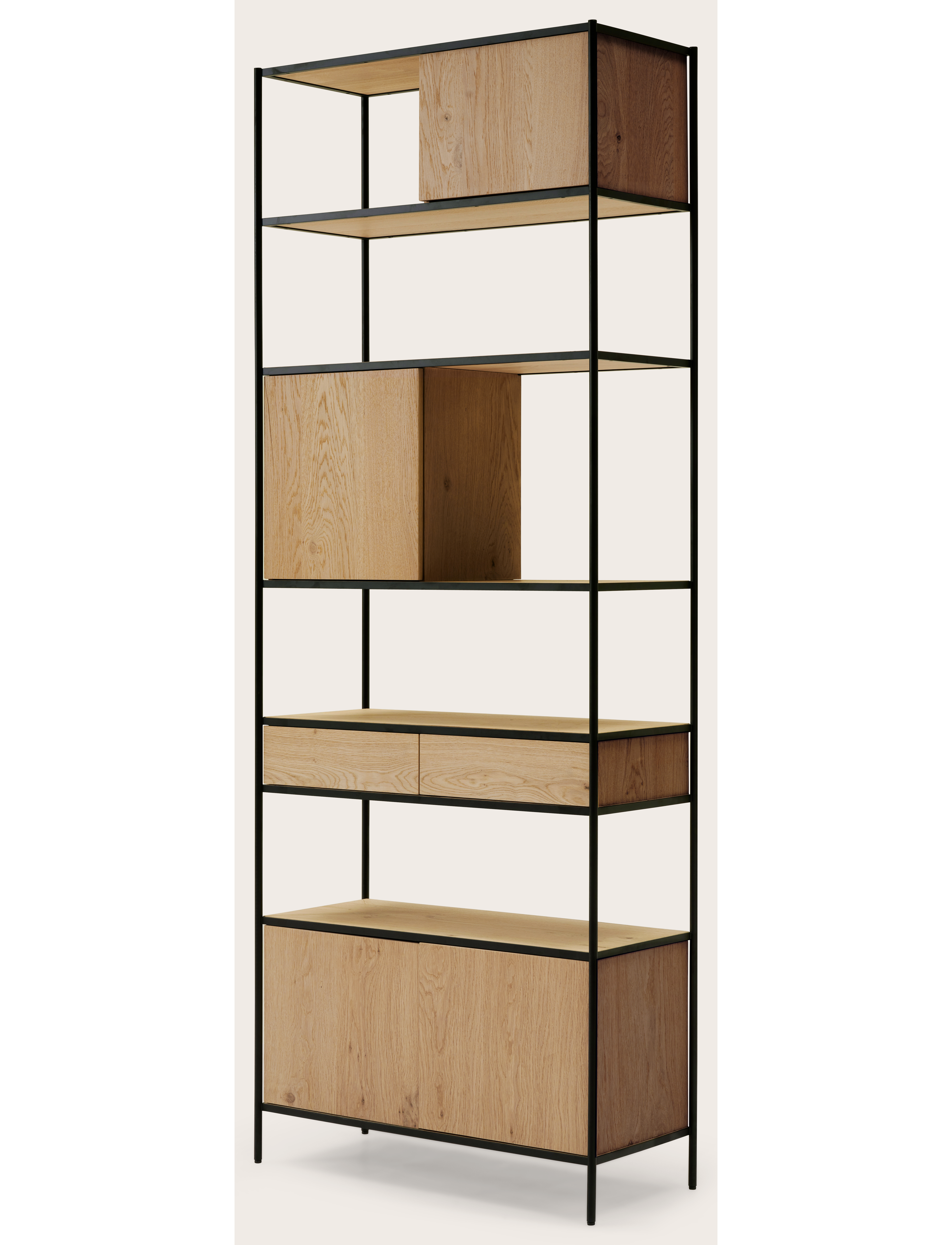 Scaletto hoog rek rechts natuurkleurige eik 83 x 36 cm
