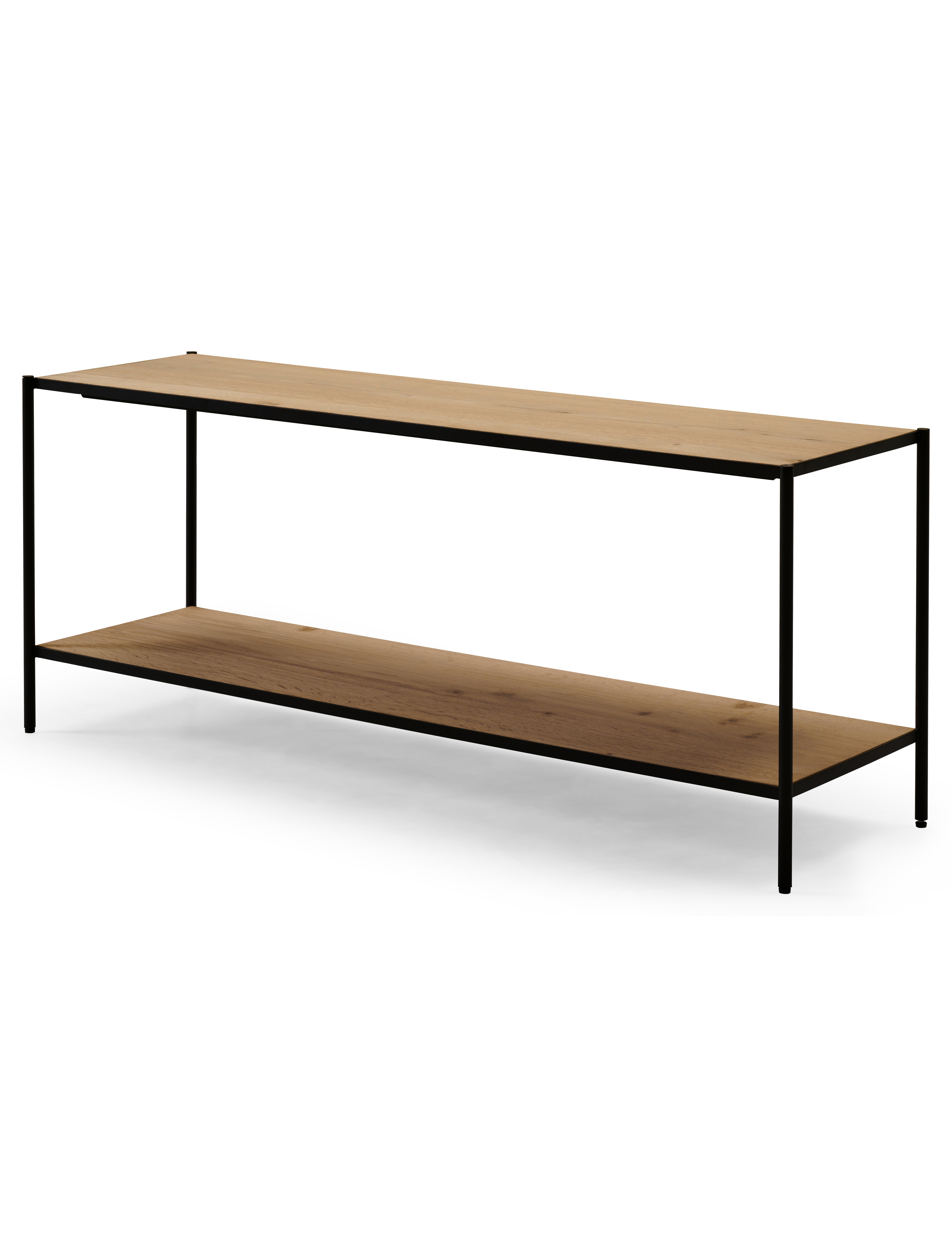 Scaletto laag rek natuurkleurige eik 123 x 36 cm