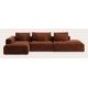 Canapé d'angle L 4,5 places avec chaise longue long gauche et extrémité ouverte droite