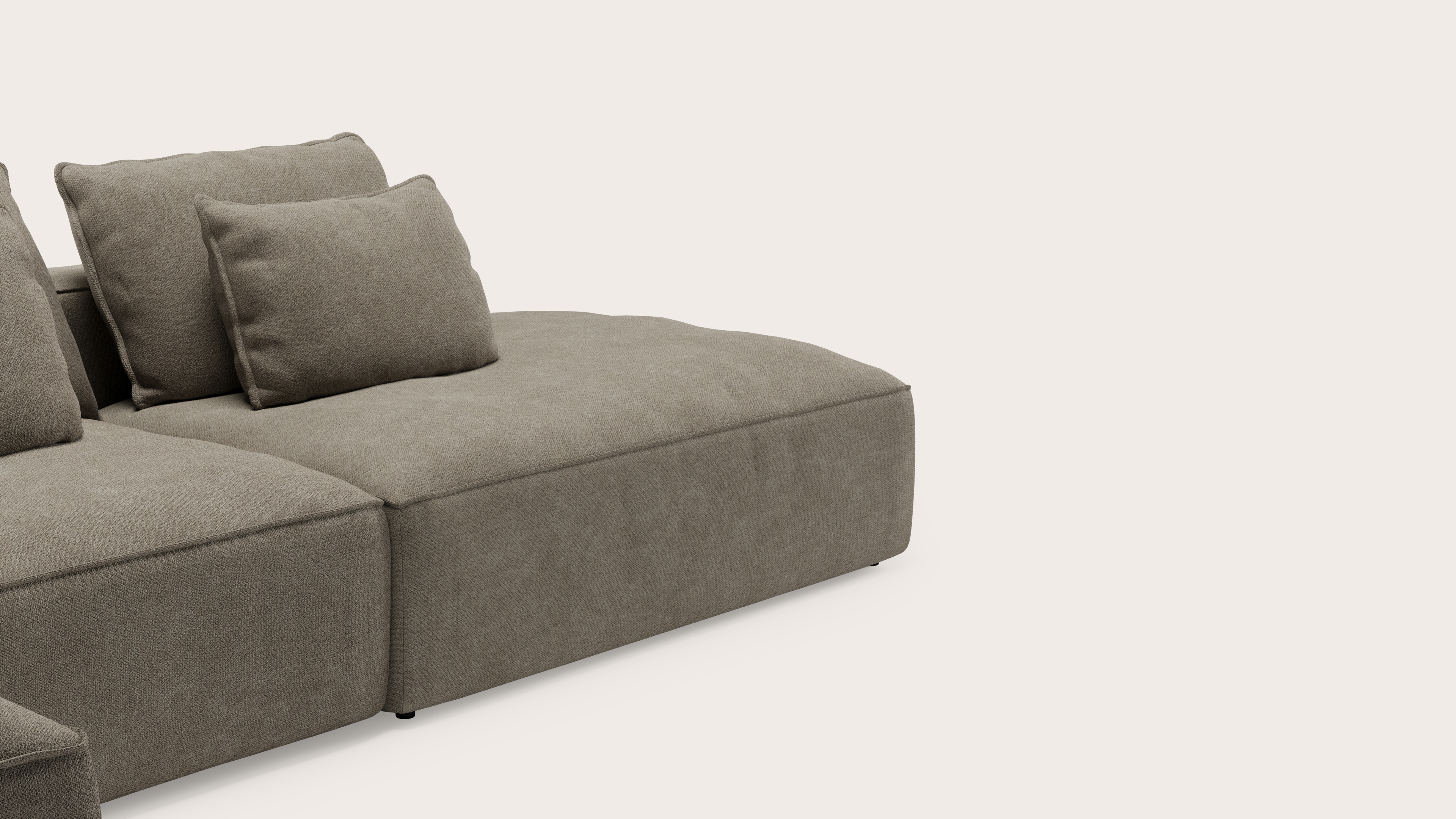 DUOMO 1,5s CL long L + 1,5s CENTER + OE R VOLTI fabric TRUFFLE