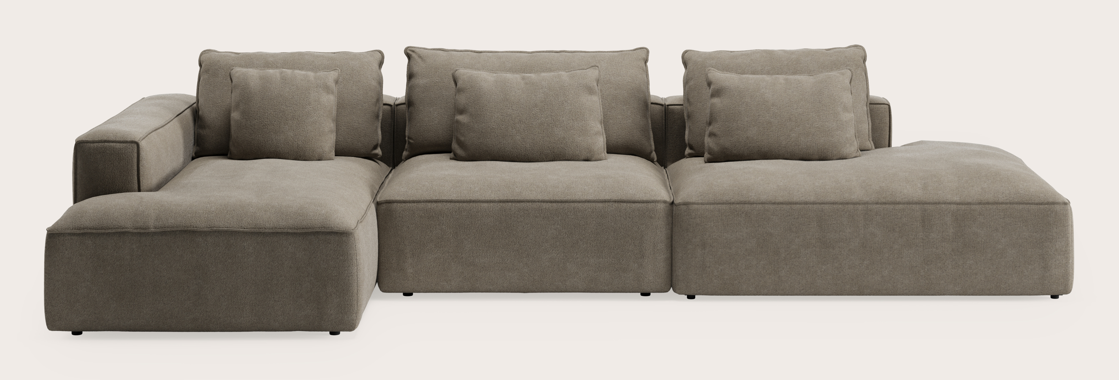 DUOMO 1,5s CL long L + 1,5s CENTER + OE R VOLTI fabric TRUFFLE