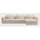 Canapé d'angle L 5 places avec chaise longue XL (long) droite
