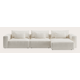 Canapé d'angle L 5 places avec chaise longue XL (court) droite