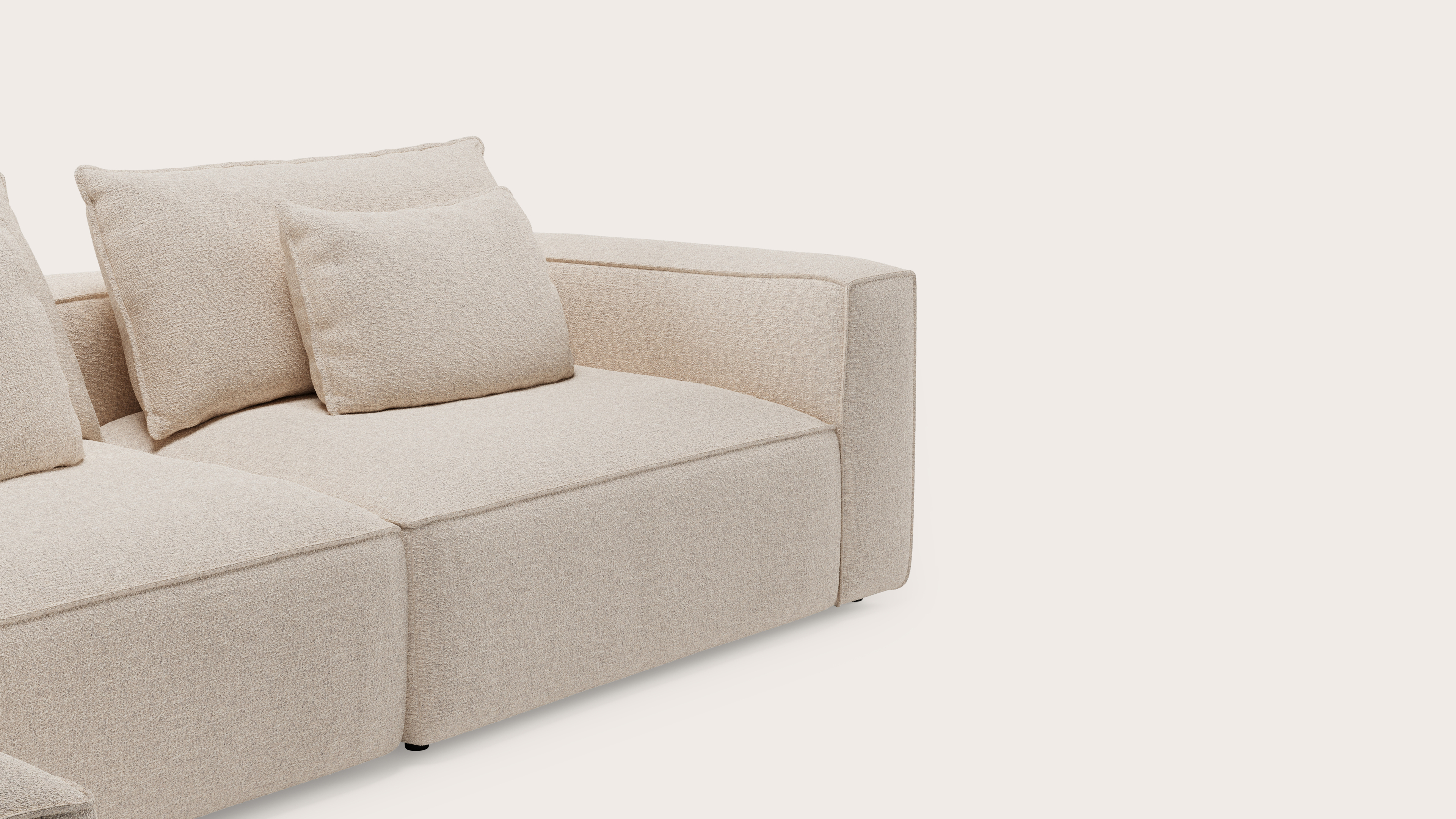 DUOMO 2s CL long L + 1,5s CENTER + 1,5s END R STANZA fabric NATURAL