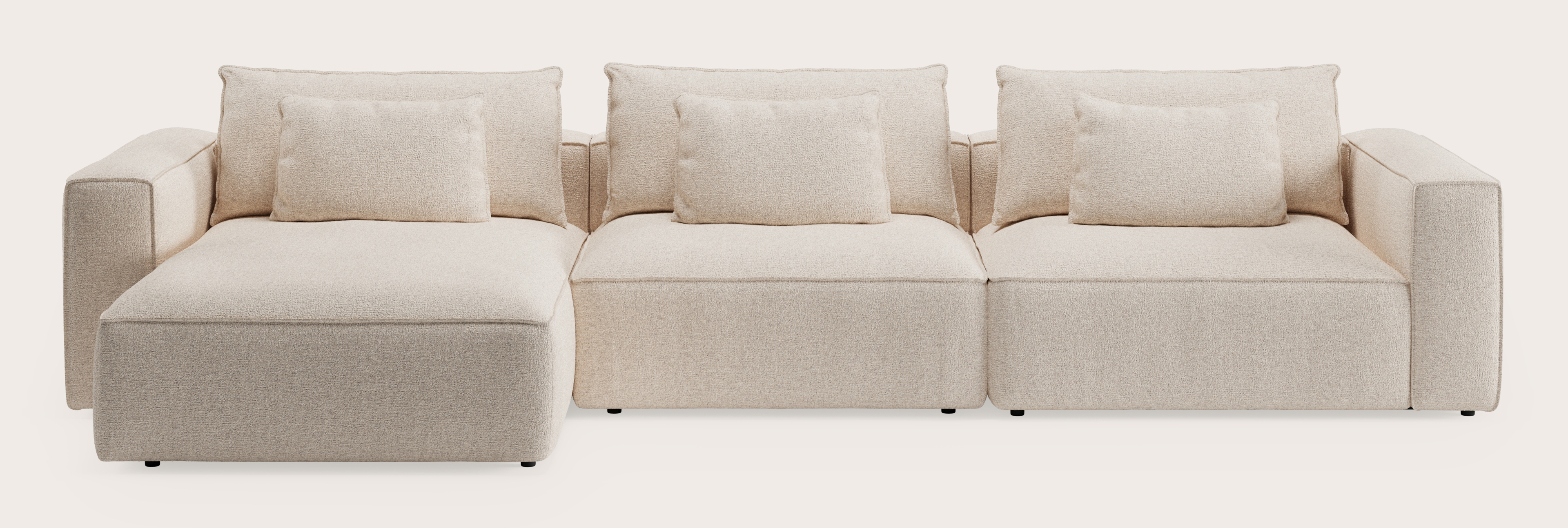 DUOMO 2s CL long L + 1,5s CENTER + 1,5s END R STANZA fabric NATURAL