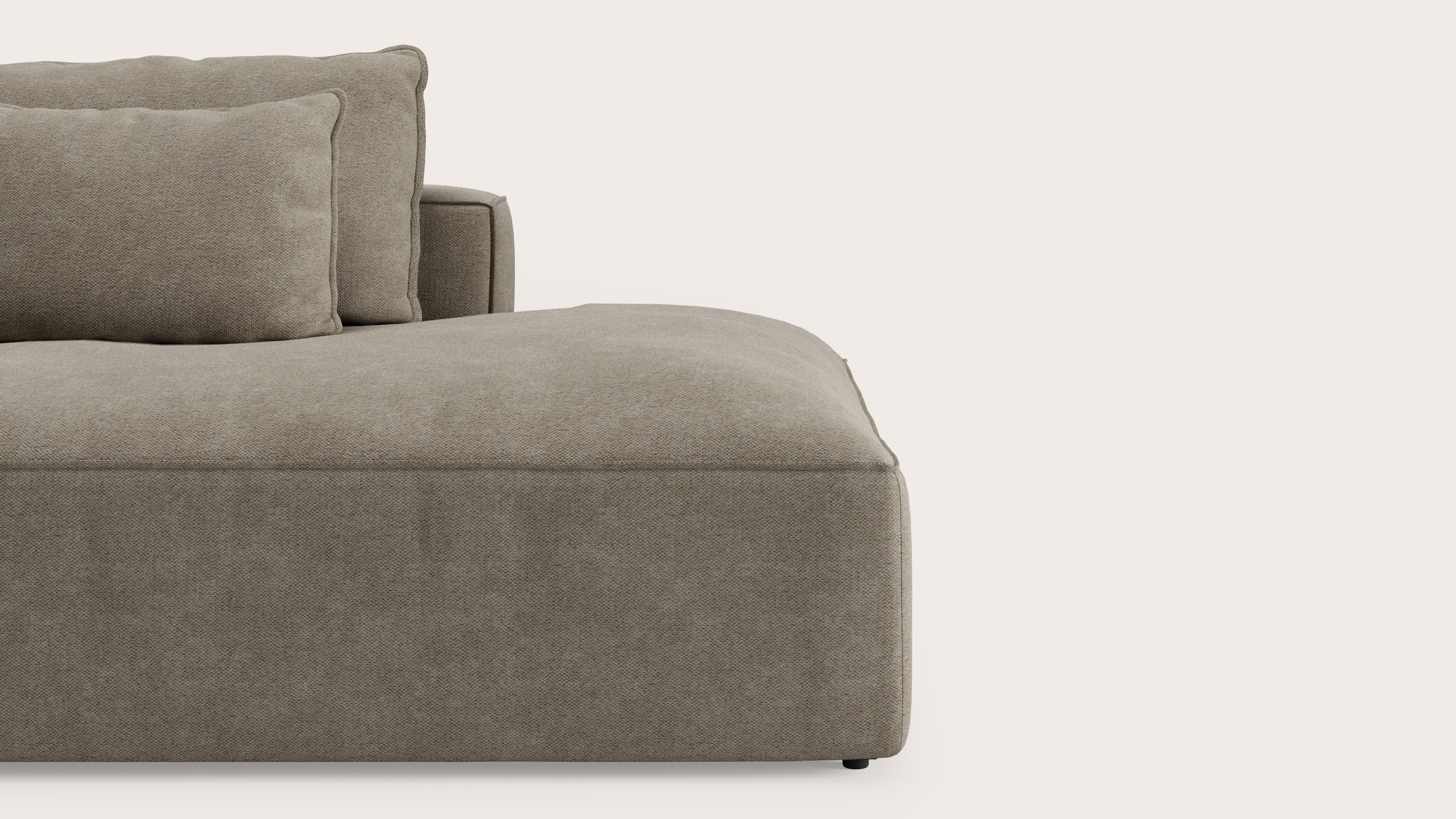 DUOMO 2s CL long L + 1s CENTER + OE R VOLTI fabric TRUFFLE