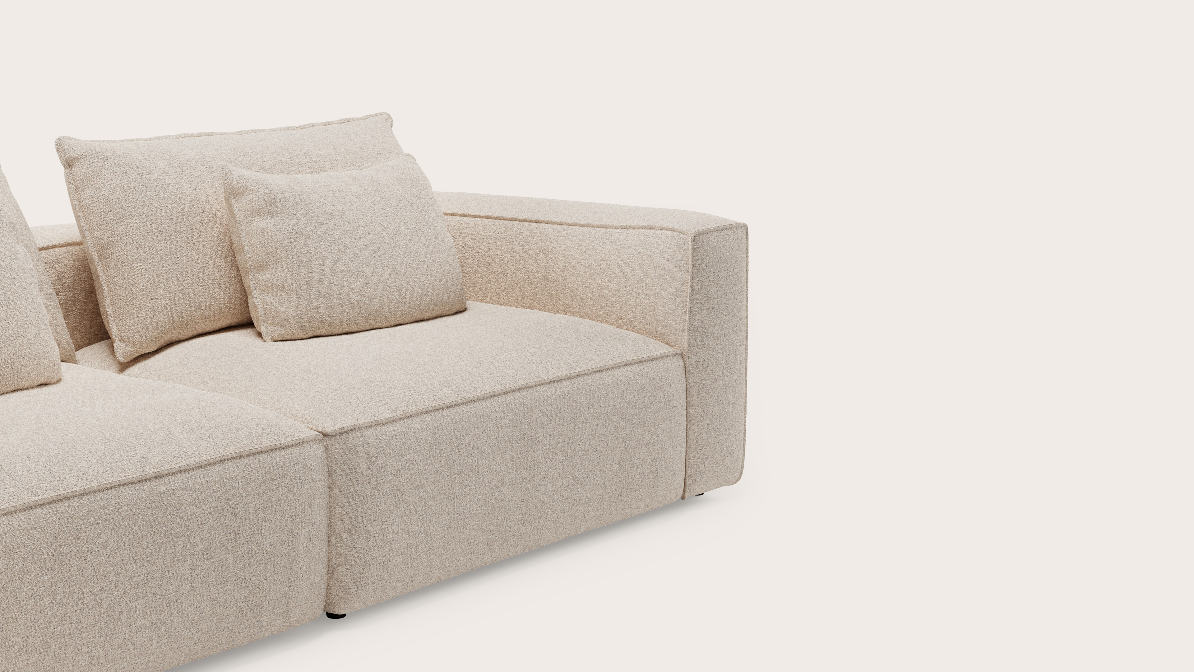 DUOMO 2s CL short L + 1,5s CENTER + 1,5s END R STANZA fabric NATURAL