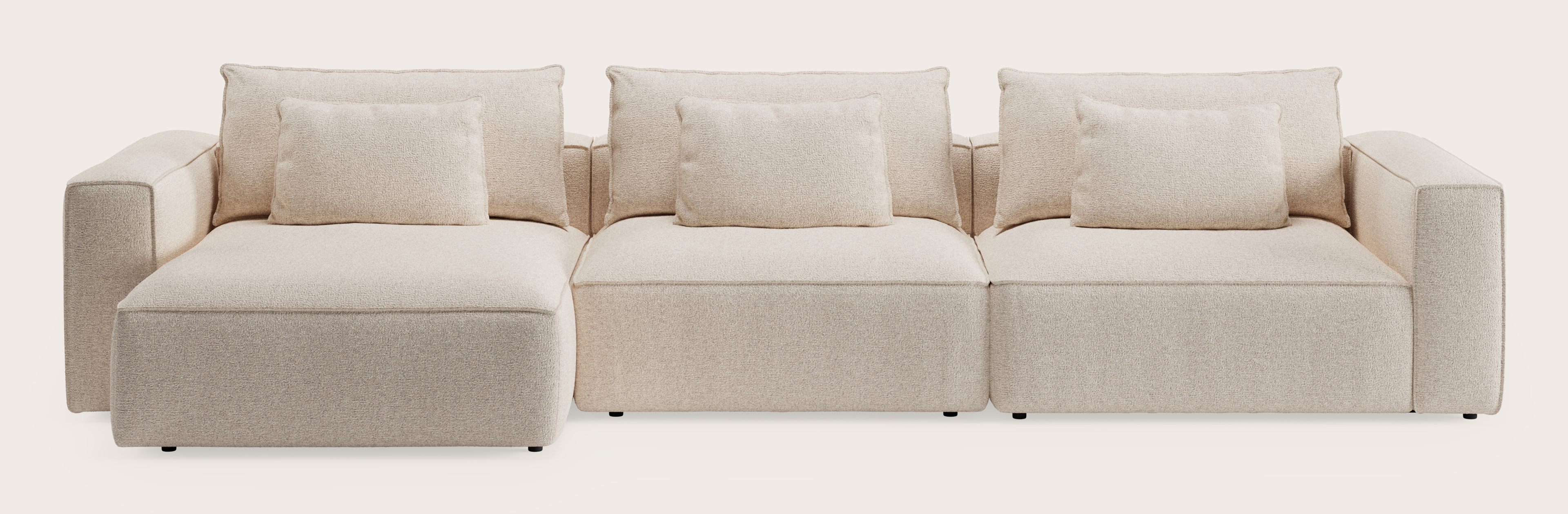 DUOMO 2s CL short L + 1,5s CENTER + 1,5s END R STANZA fabric NATURAL