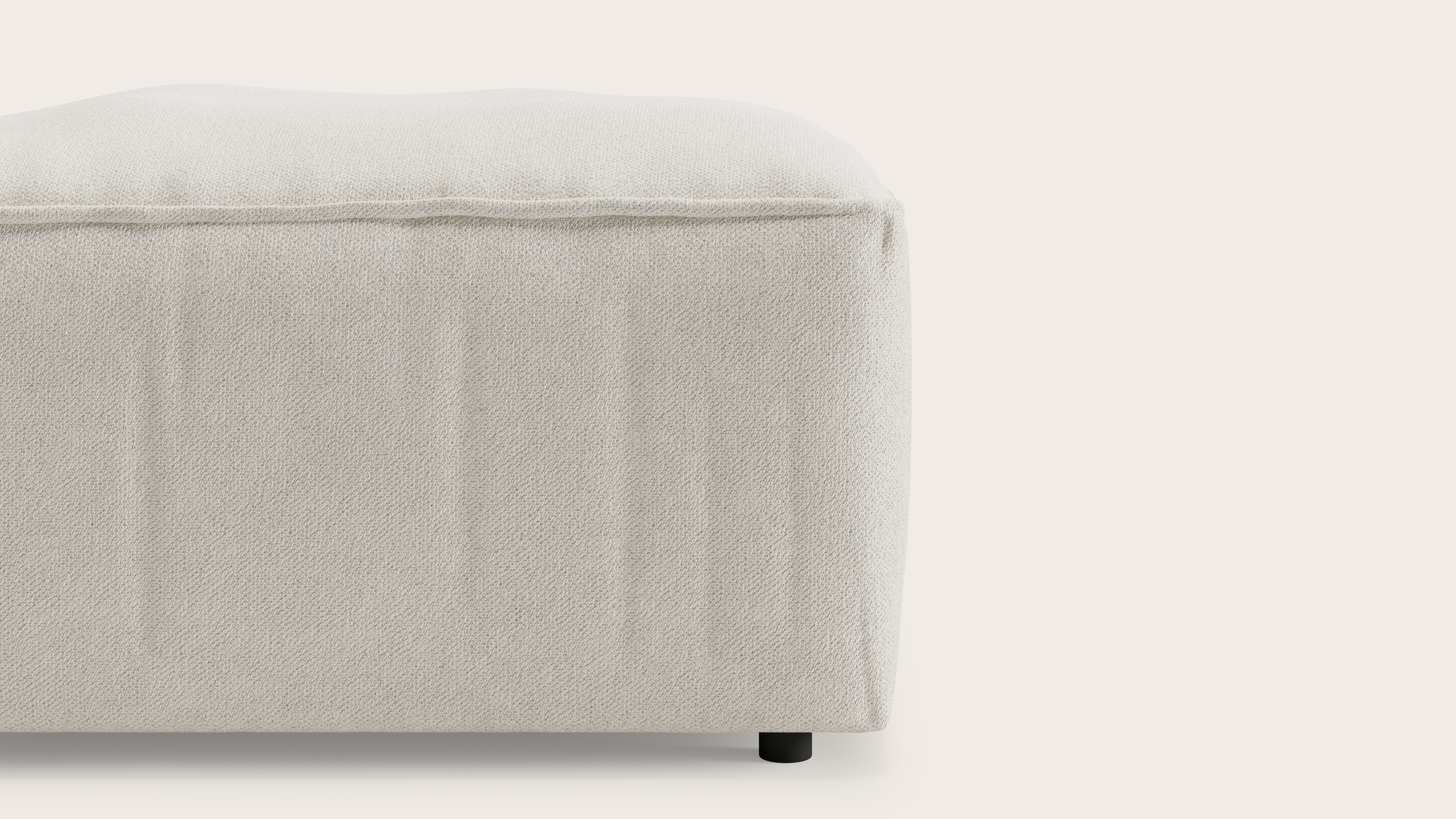 Duomo repose-pieds en Medium Volti tissu Pearl