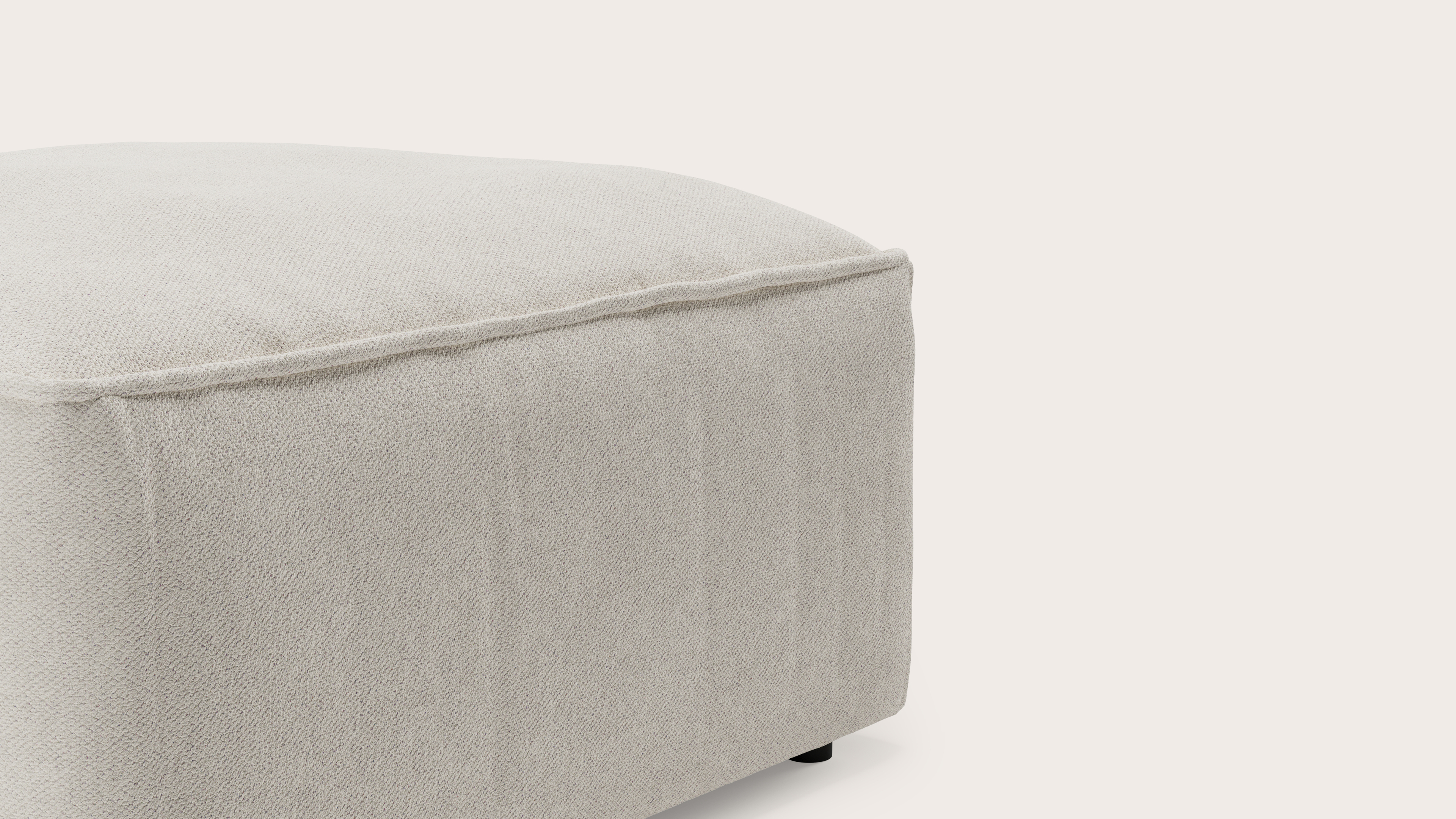 Duomo repose-pieds en Medium Volti tissu Pearl