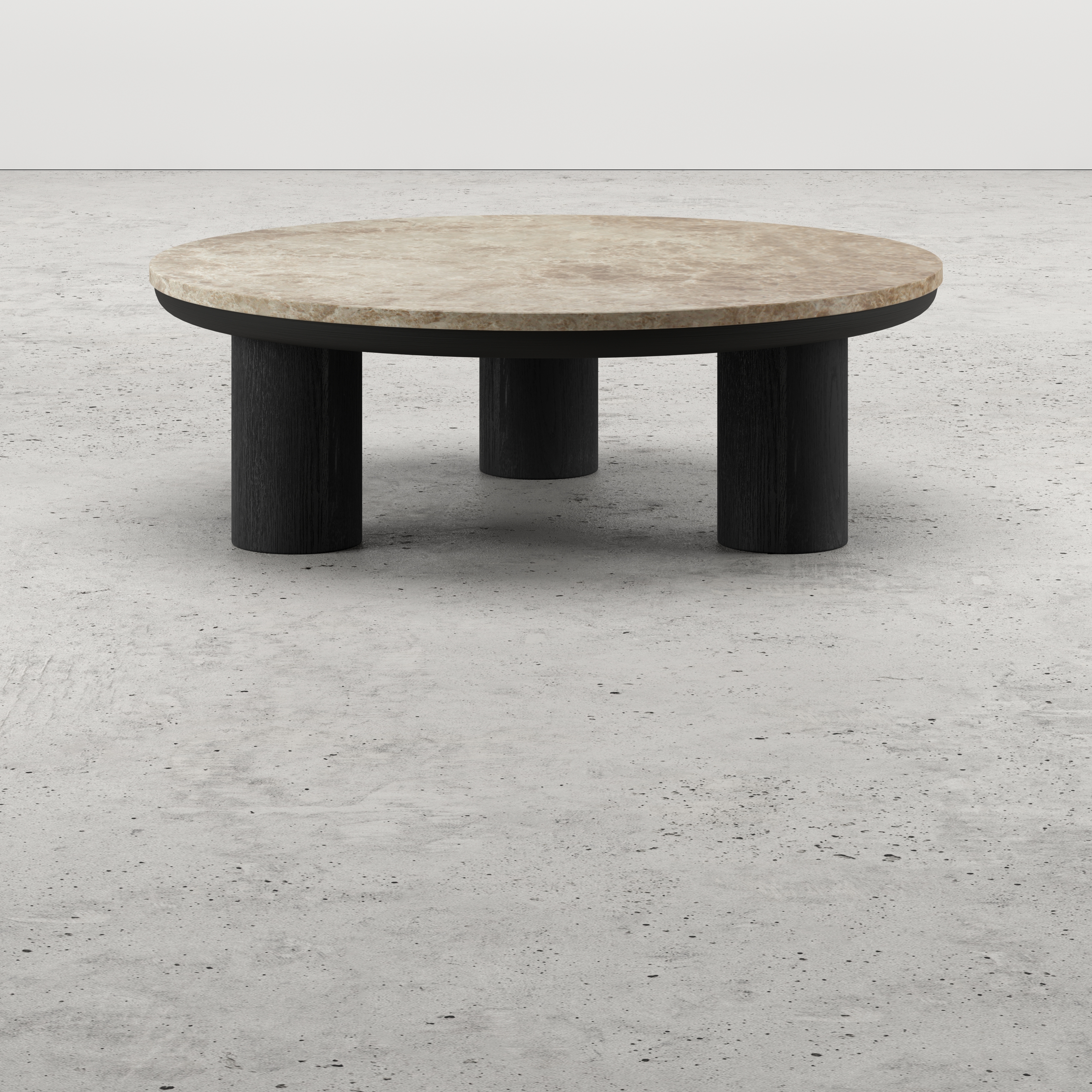Salontafel Amato Rondo XSmall onderstel met rond Pietro blad in marmer kleur Crystal Light Emperador Ø 75 x 34 cm