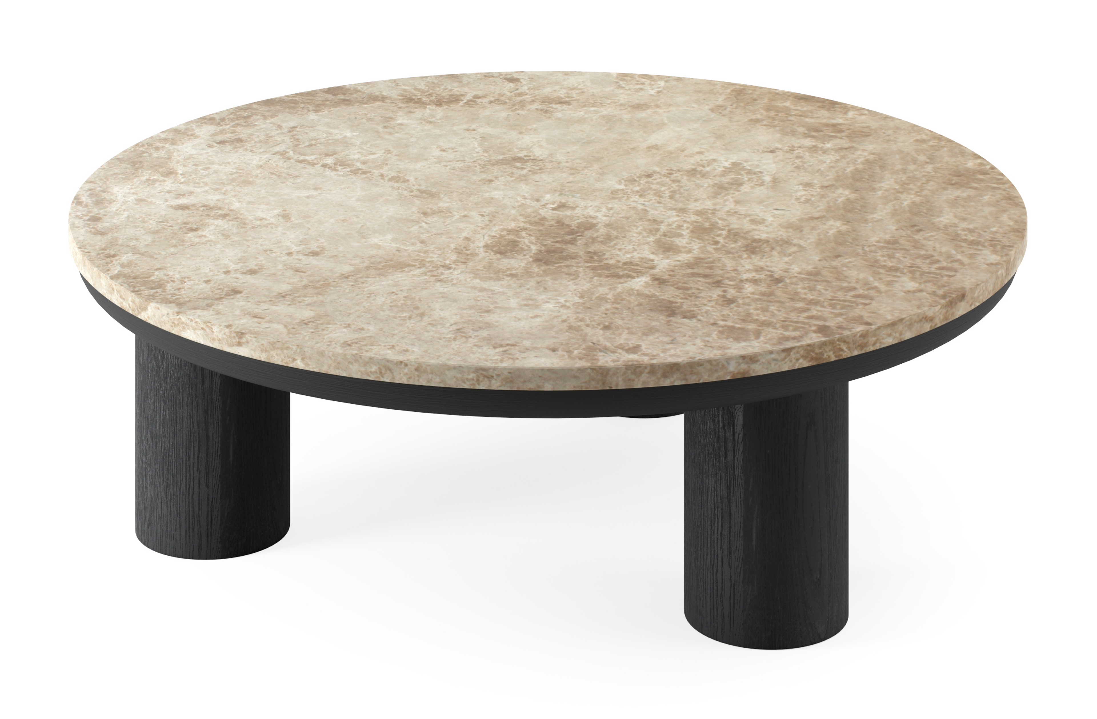 Salontafel Amato Rondo XSmall onderstel met rond Pietro blad in marmer kleur Crystal Light Emperador Ø 75 x 34 cm