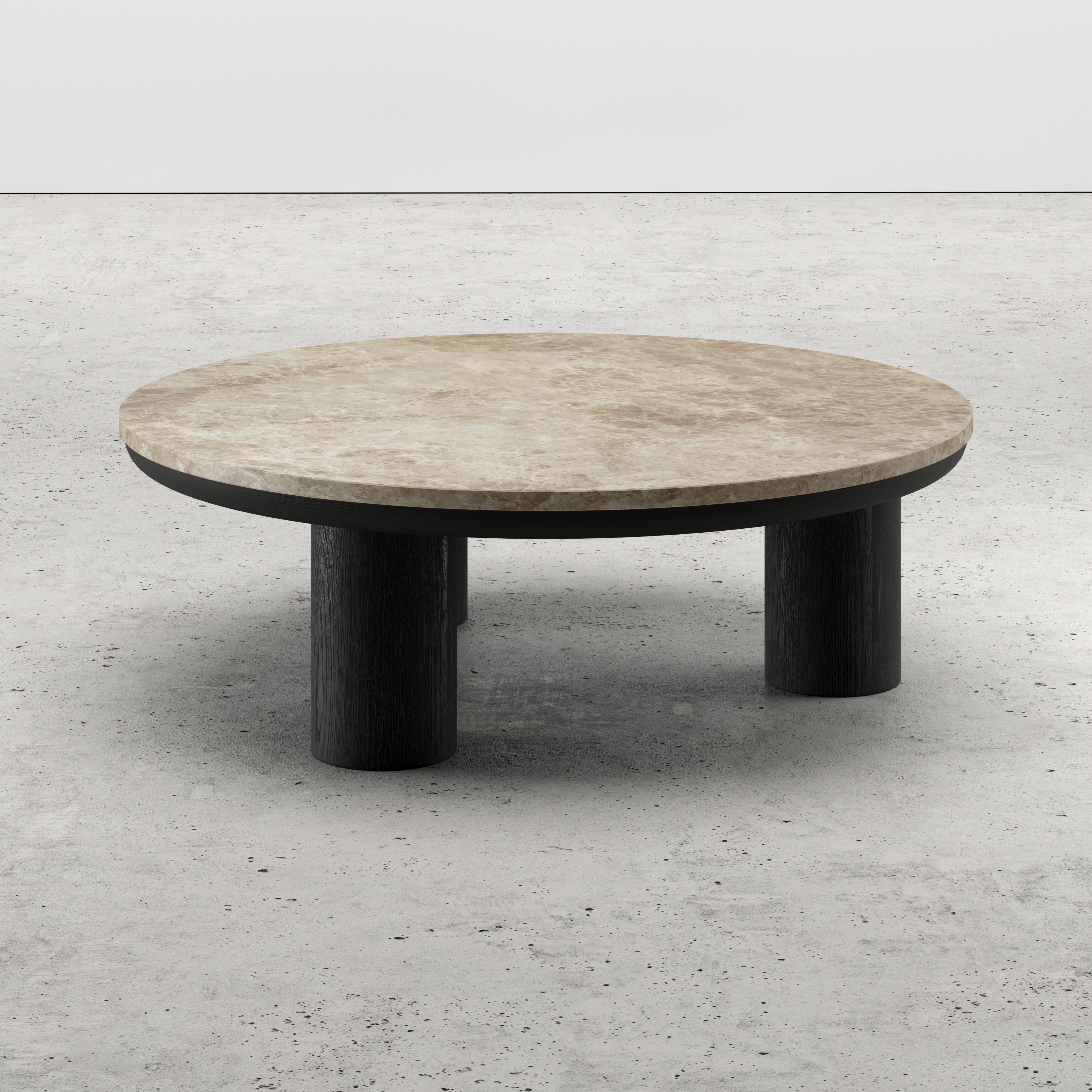 Salontafel Amato Rondo XSmall onderstel met rond Pietro blad in marmer kleur Crystal Light Emperador Ø 75 x 34 cm