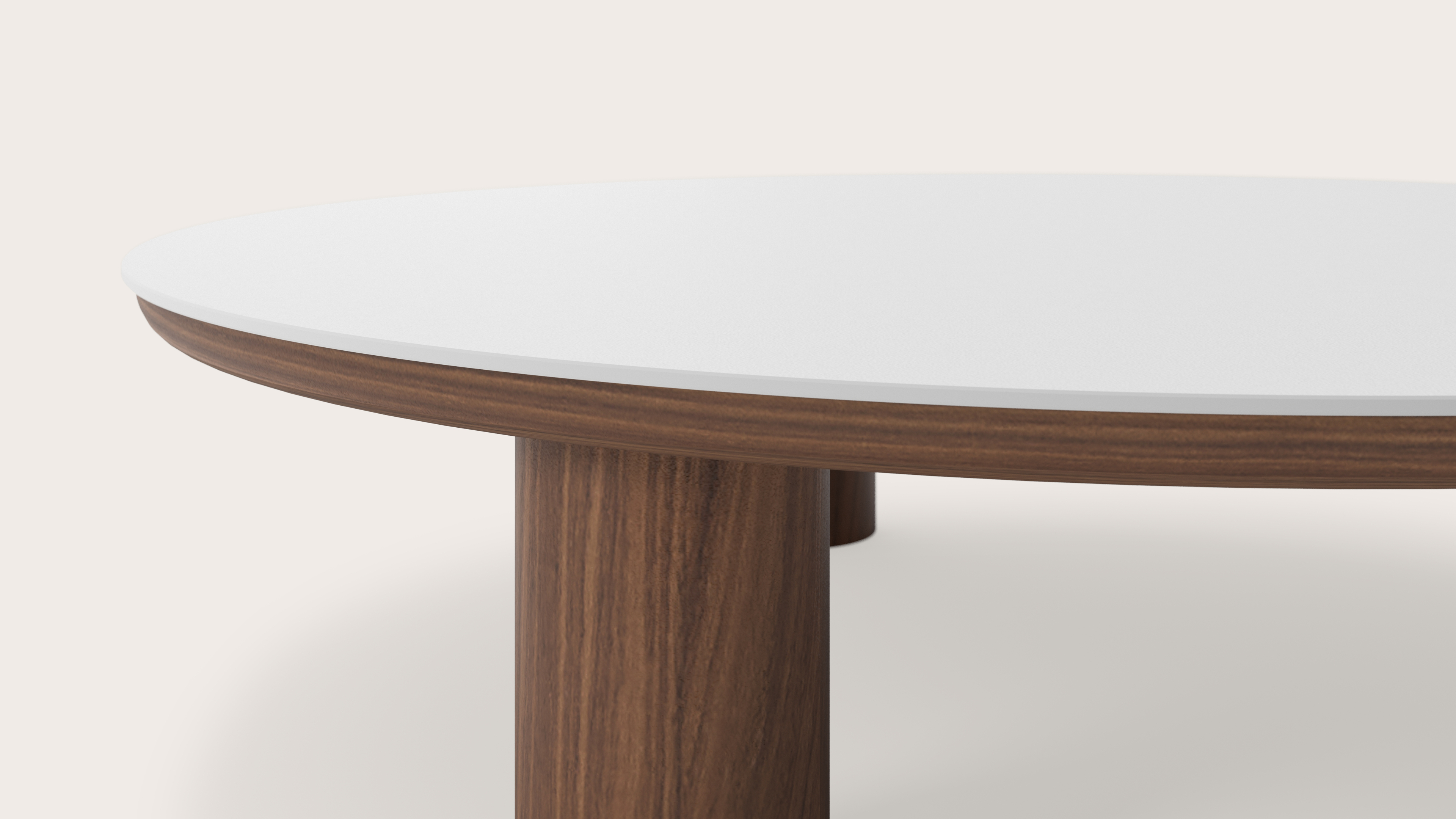 Salontafel Amato Rondo XSmall onderstel met rond volkeramisch Ceramo blad in kleur Arctic White Ø 100 x 24 cm