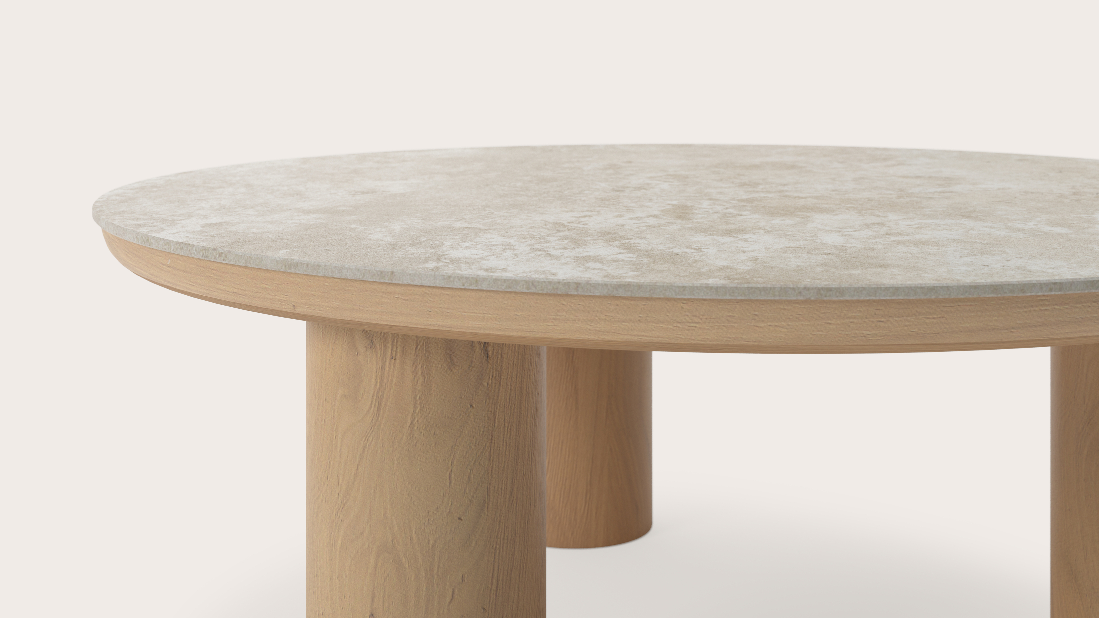 Table basse Amato Rondo XSmall armature avec plateau Ceramo rond en céramique en couleur Rapolano Ø 75 x 29 cm