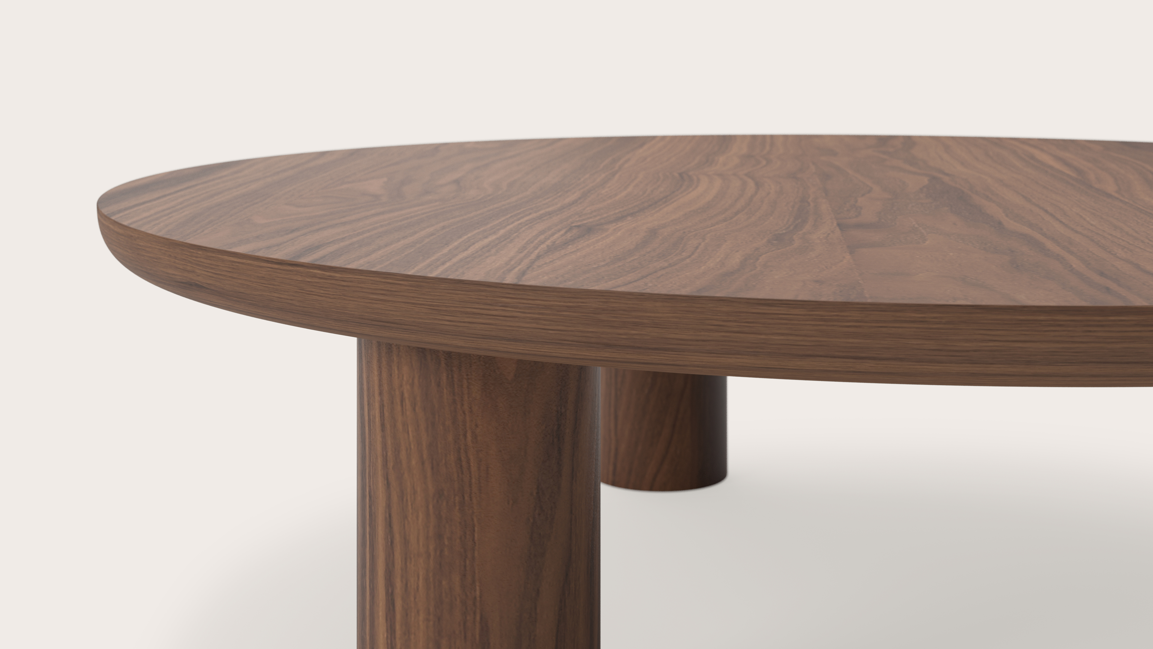 Salontafel Amato XSmall Rondo onderstel met rond Amato blad in walnoot Ø100 x 29 cm