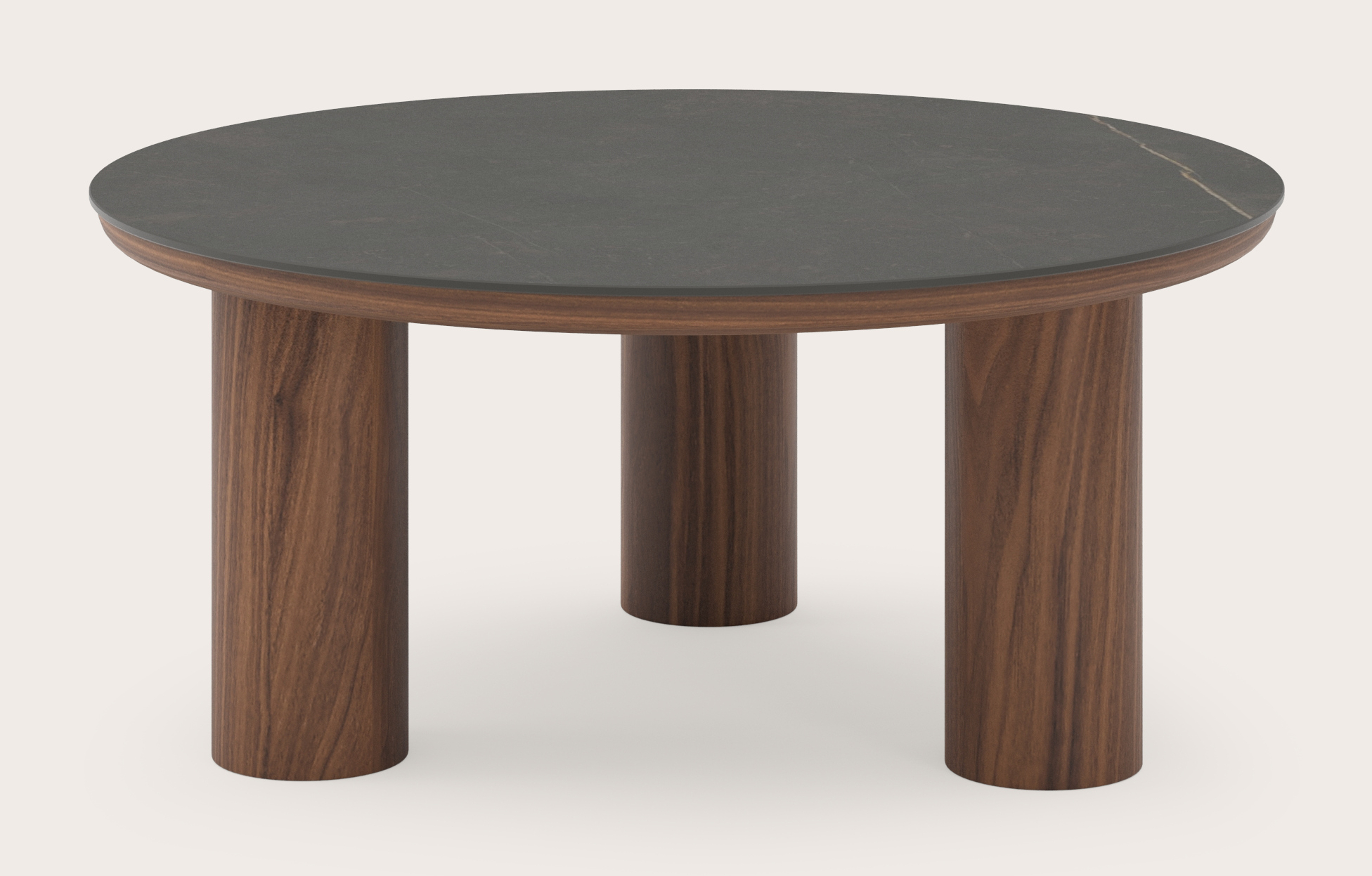 Table basse Amato Rondo XSmall armature avec plateau Ceramo rond en céramique en couleur Calatorao Ø 75 x 34 cm