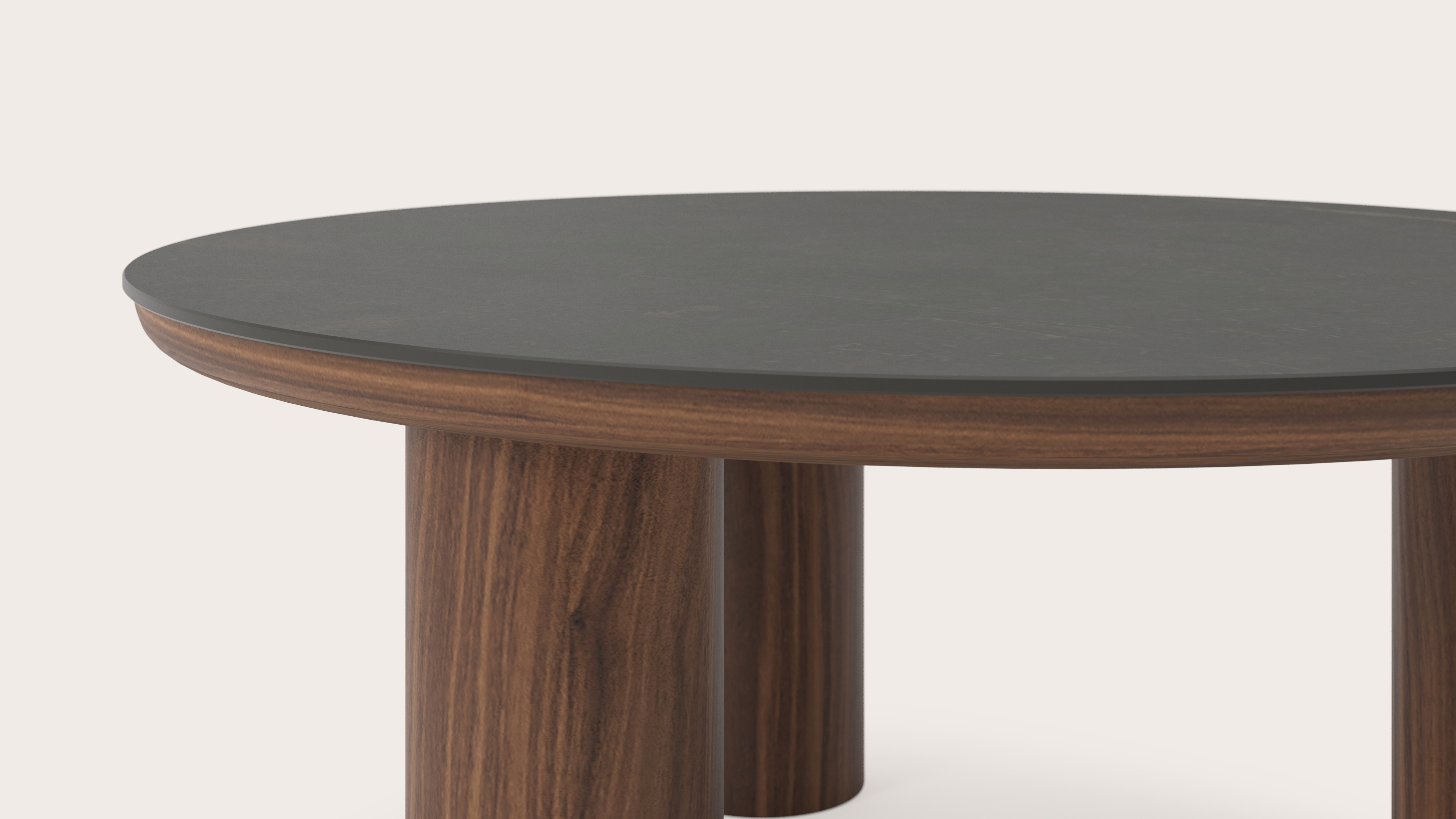 Table basse Amato Rondo XSmall armature avec plateau Ceramo rond en céramique en couleur Calatorao Ø 75 x 34 cm