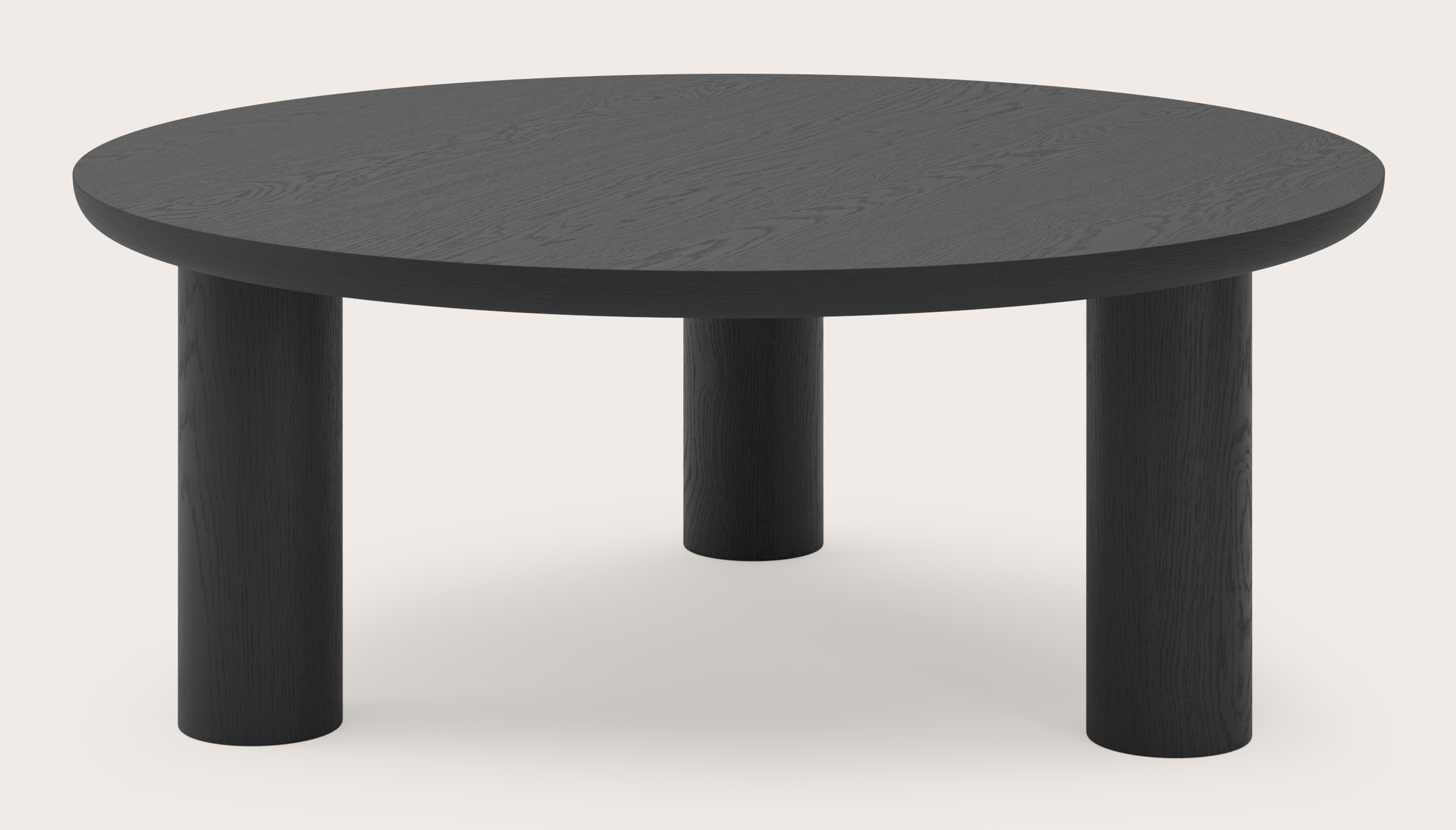 Salontafel Amato XSmall Rondo onderstel met rond Amato blad in zwarte eik Ø100 x 39 cm