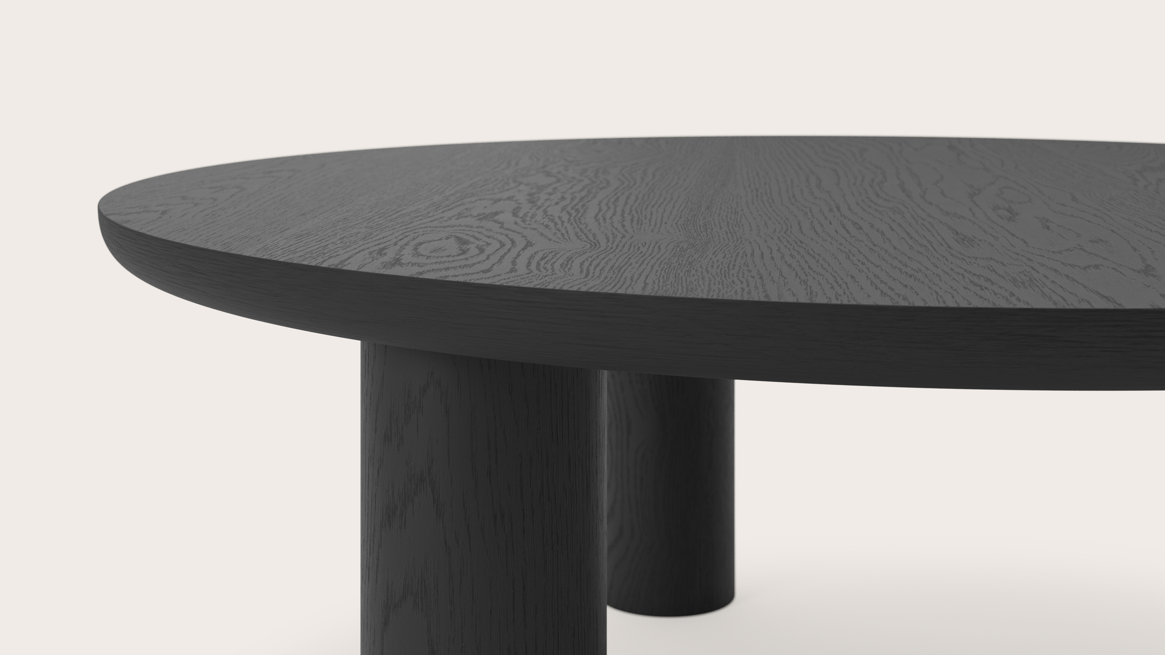Salontafel Amato XSmall Rondo onderstel met rond Amato blad in zwarte eik Ø100 x 39 cm