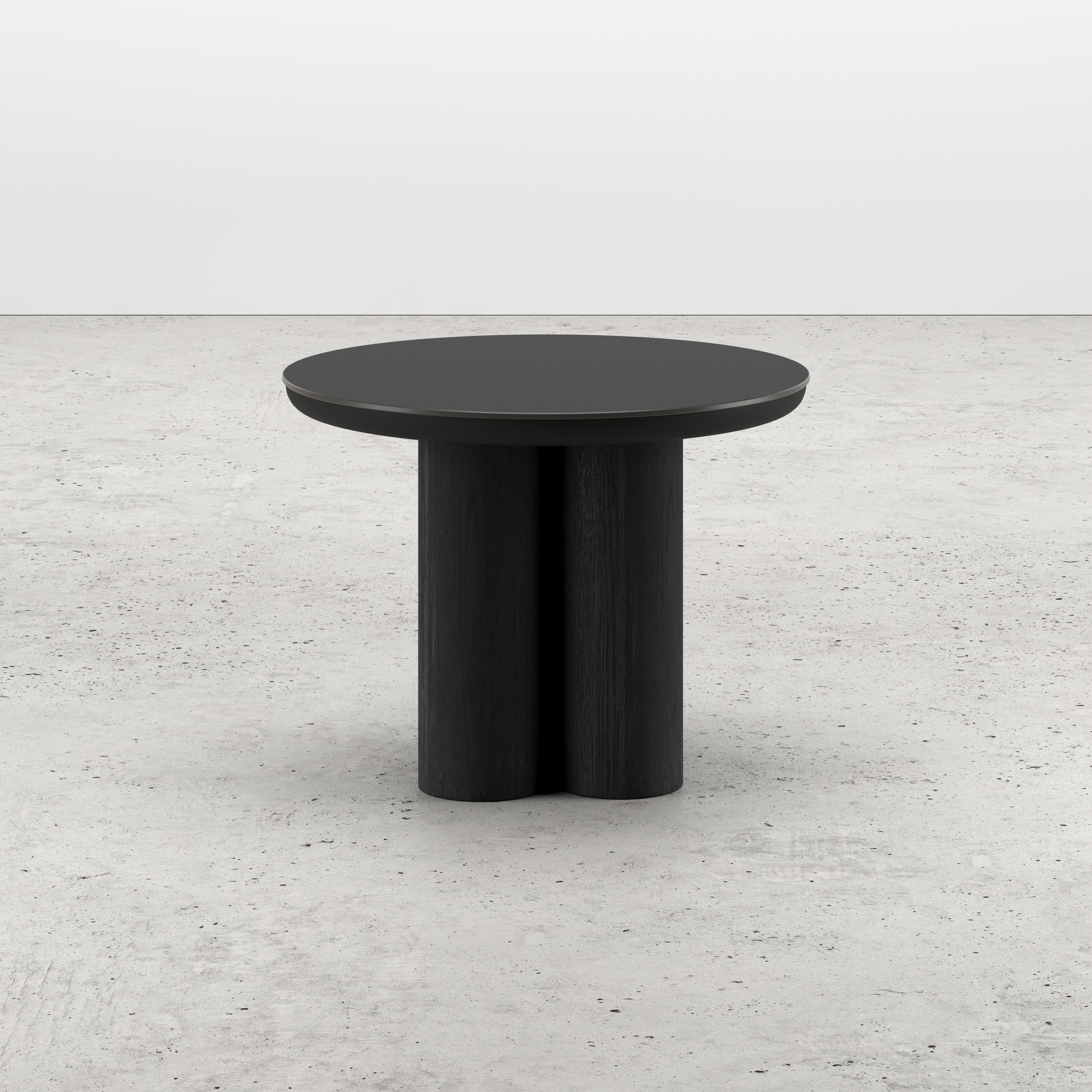 Bijzettafel Amato Rondo XSmall onderstel met rond Ceramo blad in keramiek kleur Nero Ø 50 x 39 cm