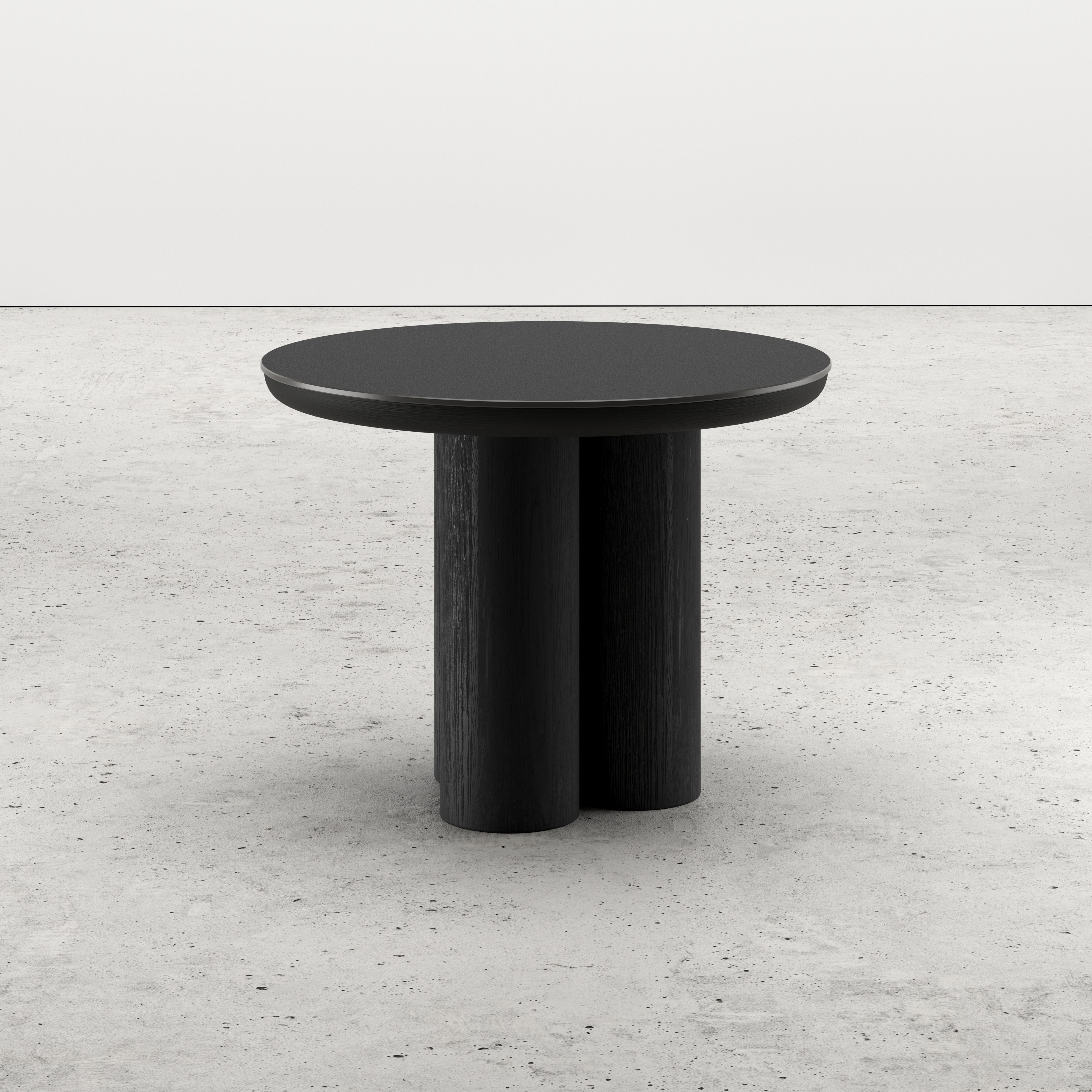 Bijzettafel Amato Rondo XSmall onderstel met rond Ceramo blad in keramiek kleur Nero Ø 50 x 39 cm