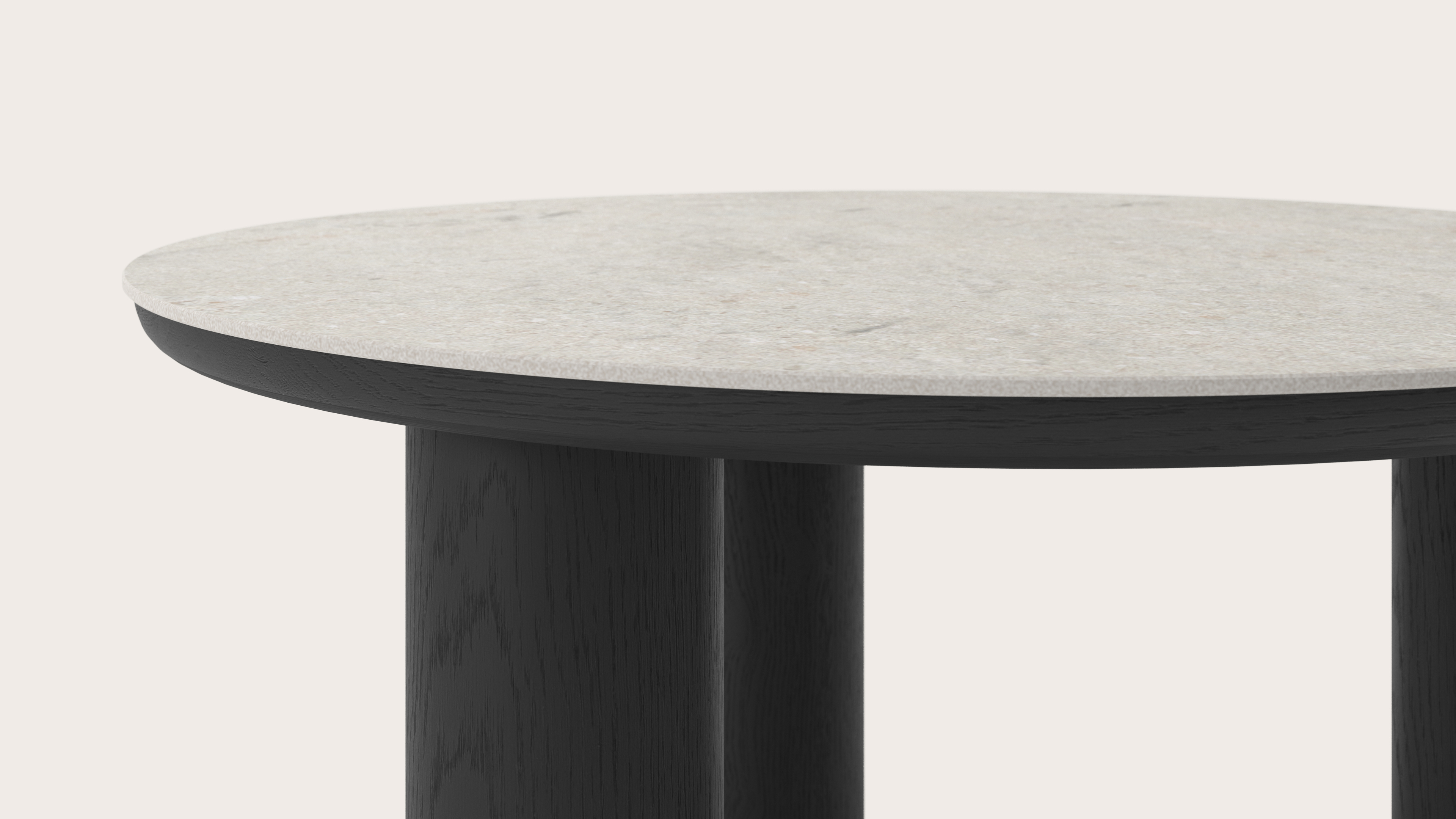 Salontafel Amato Rondo XSmall onderstel met rond Ceramo blad in keramiek kleur Shilin Ø 75 x 39 cm