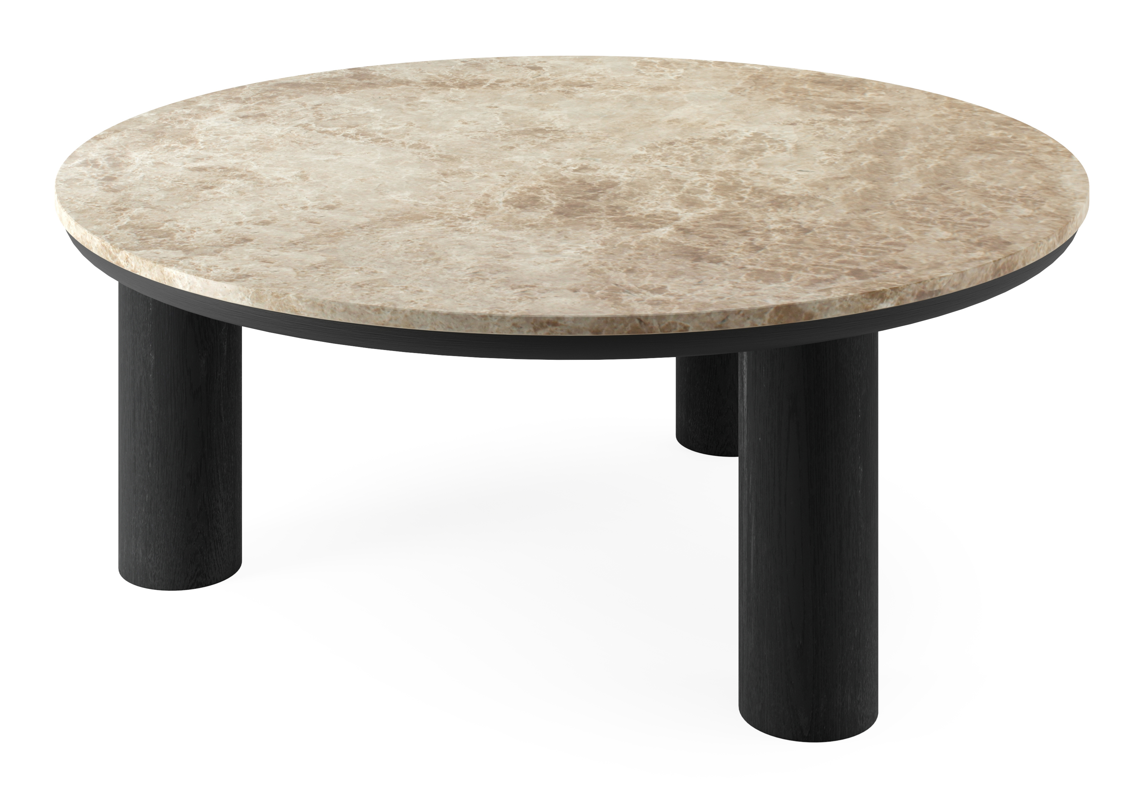 Salontafel Amato Rondo XSmall onderstel met rond Pietro blad in marmer kleur Crystal Light Emperador Ø 100 x 40 cm