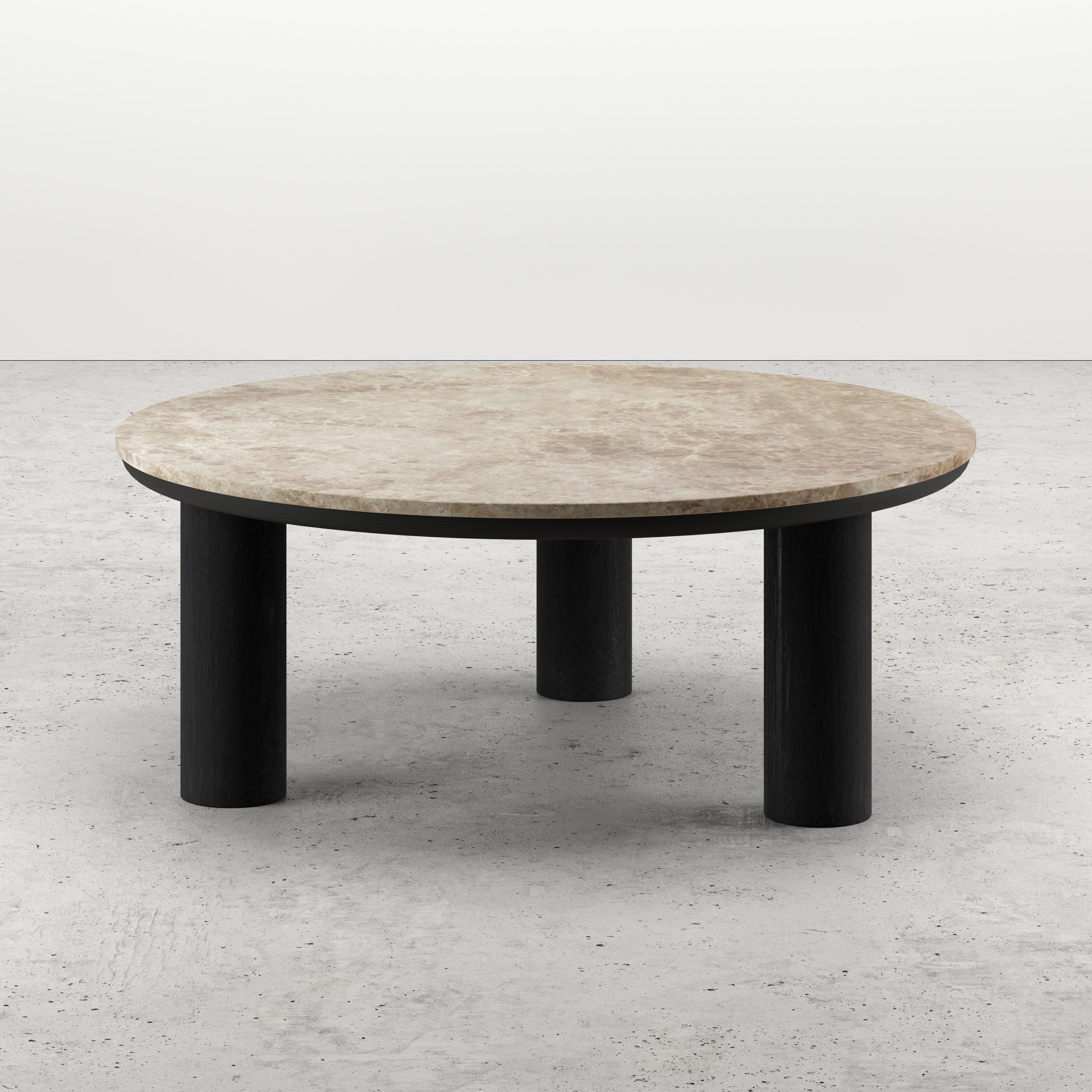 Salontafel Amato Rondo XSmall onderstel met rond Pietro blad in marmer kleur Crystal Light Emperador Ø 100 x 40 cm