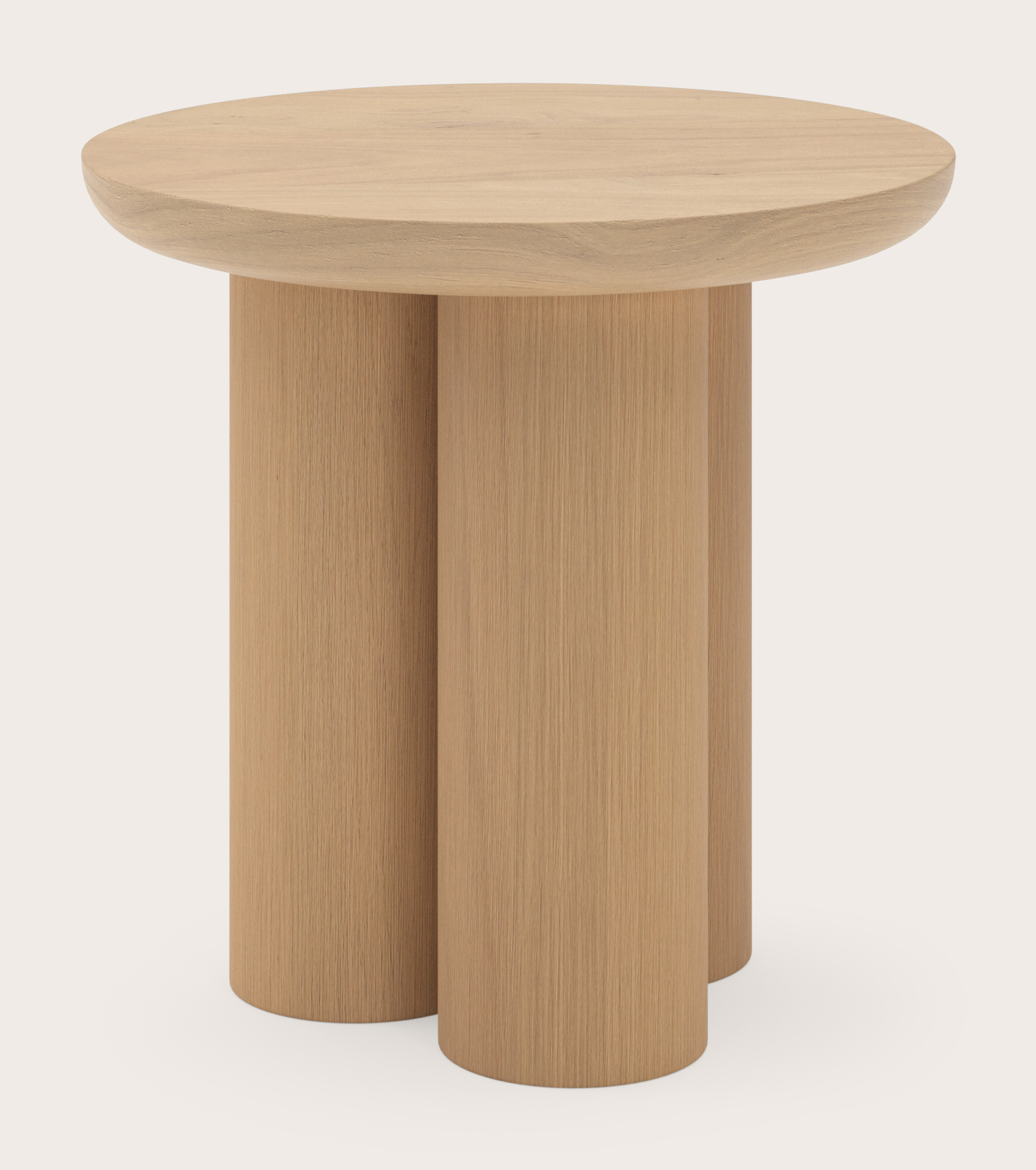 Table d'appoint Amato XSmall Rondo armature avec plateau Amato rond en chêne couleur naturelle Ø40 x 39 cm