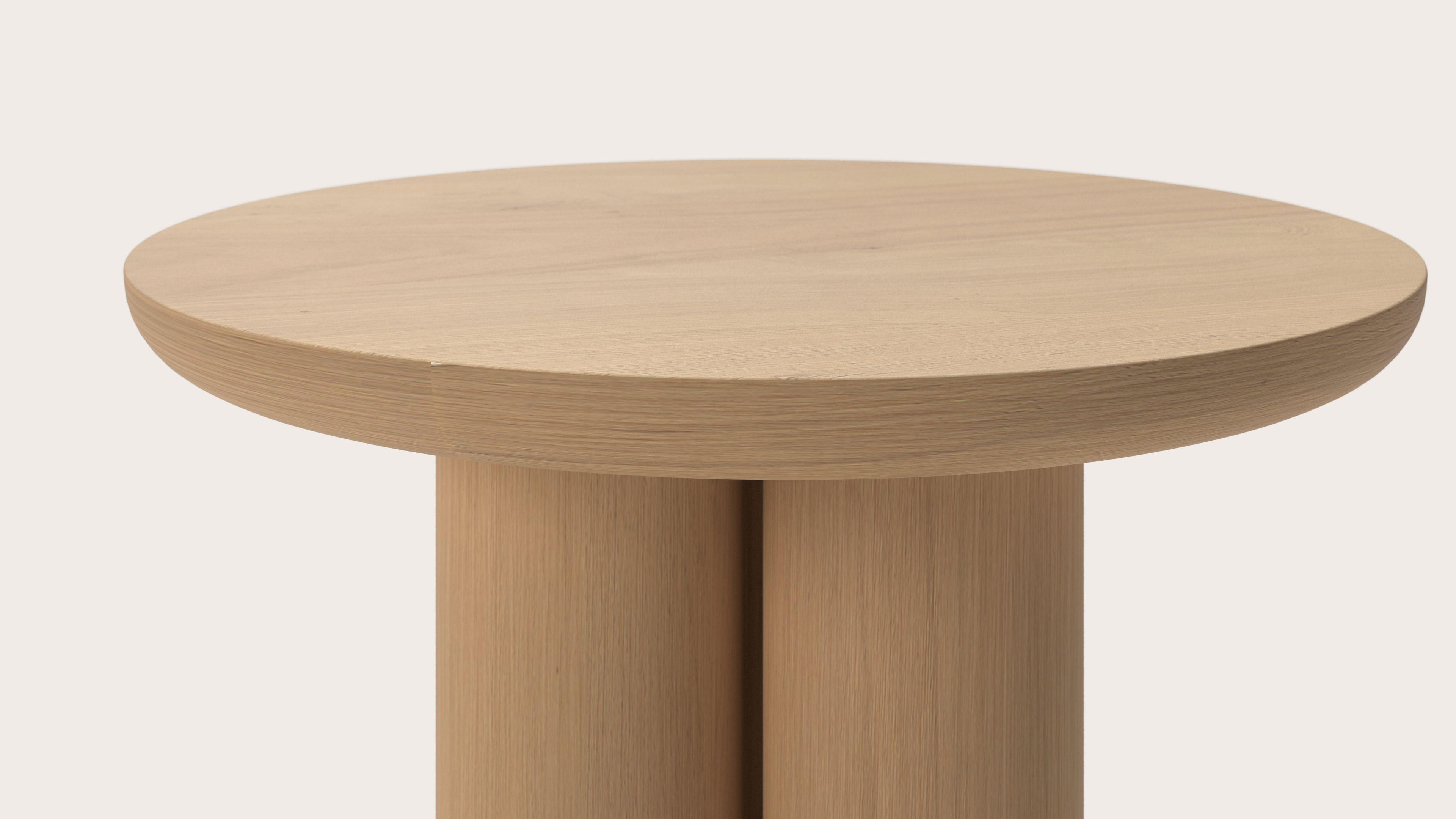 Table d'appoint Amato XSmall Rondo armature avec plateau Amato rond en chêne couleur naturelle Ø50 x 39 cm