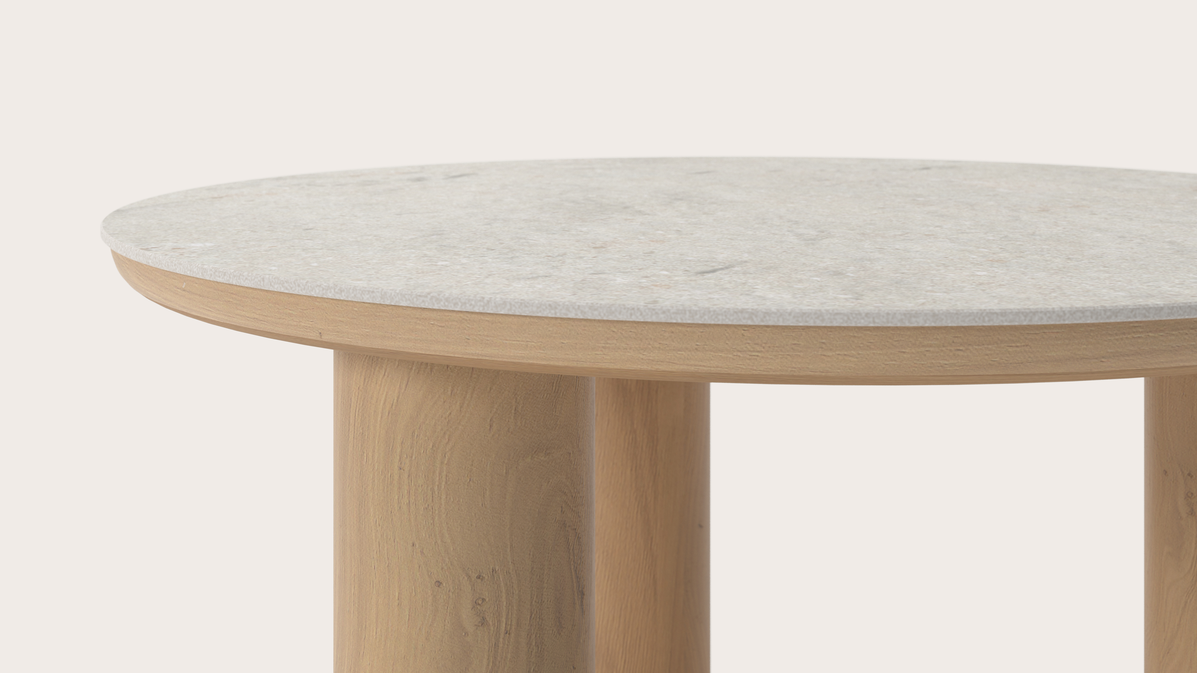Salontafel Amato Rondo XSmall onderstel met rond volkeramisch Ceramo blad in kleur Shilin Ø 75 x 39 cm