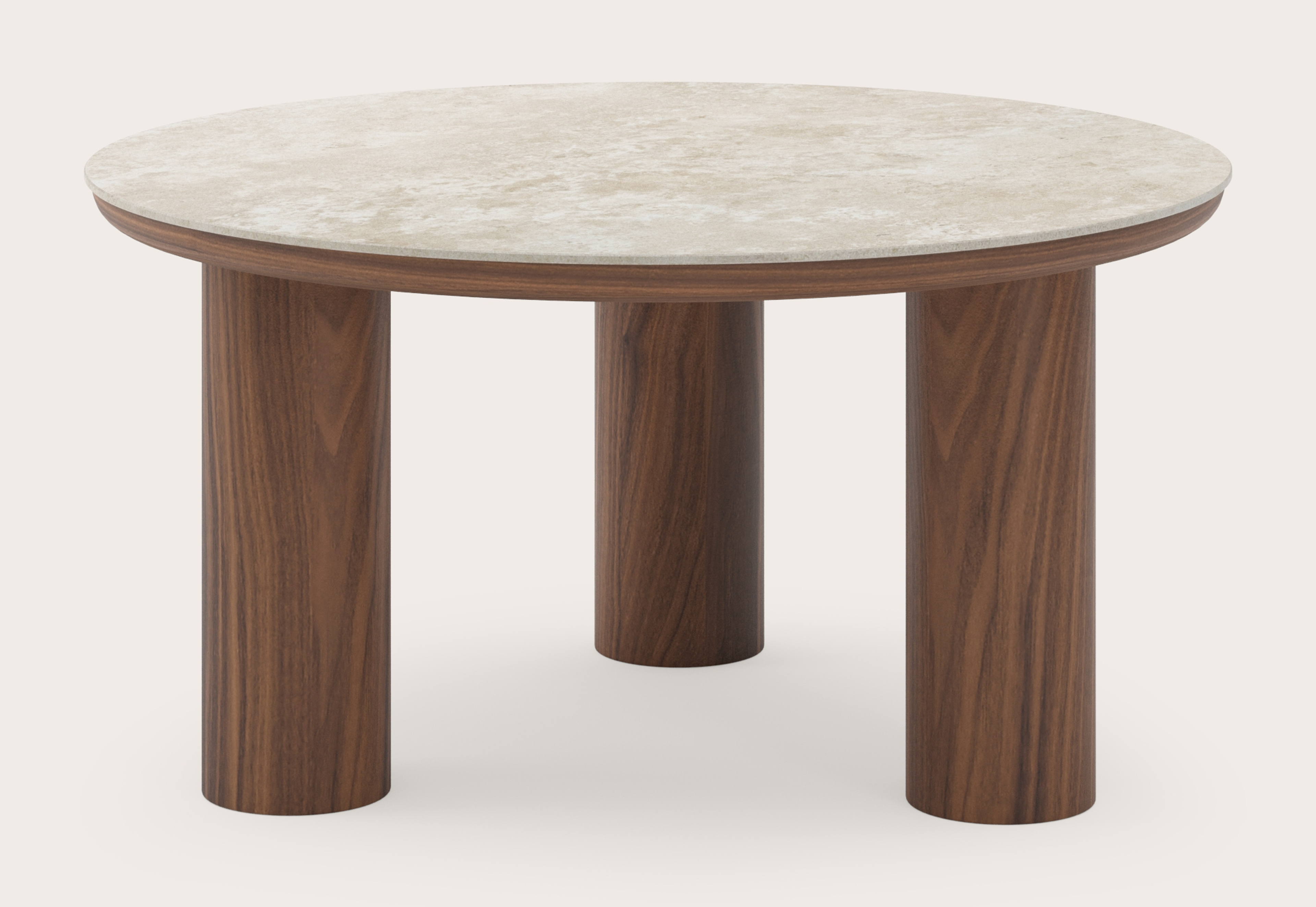 Table basse Amato Rondo XSmall armature avec plateau Ceramo rond en céramique en couleur Rapolano Ø 75 x 39 cm