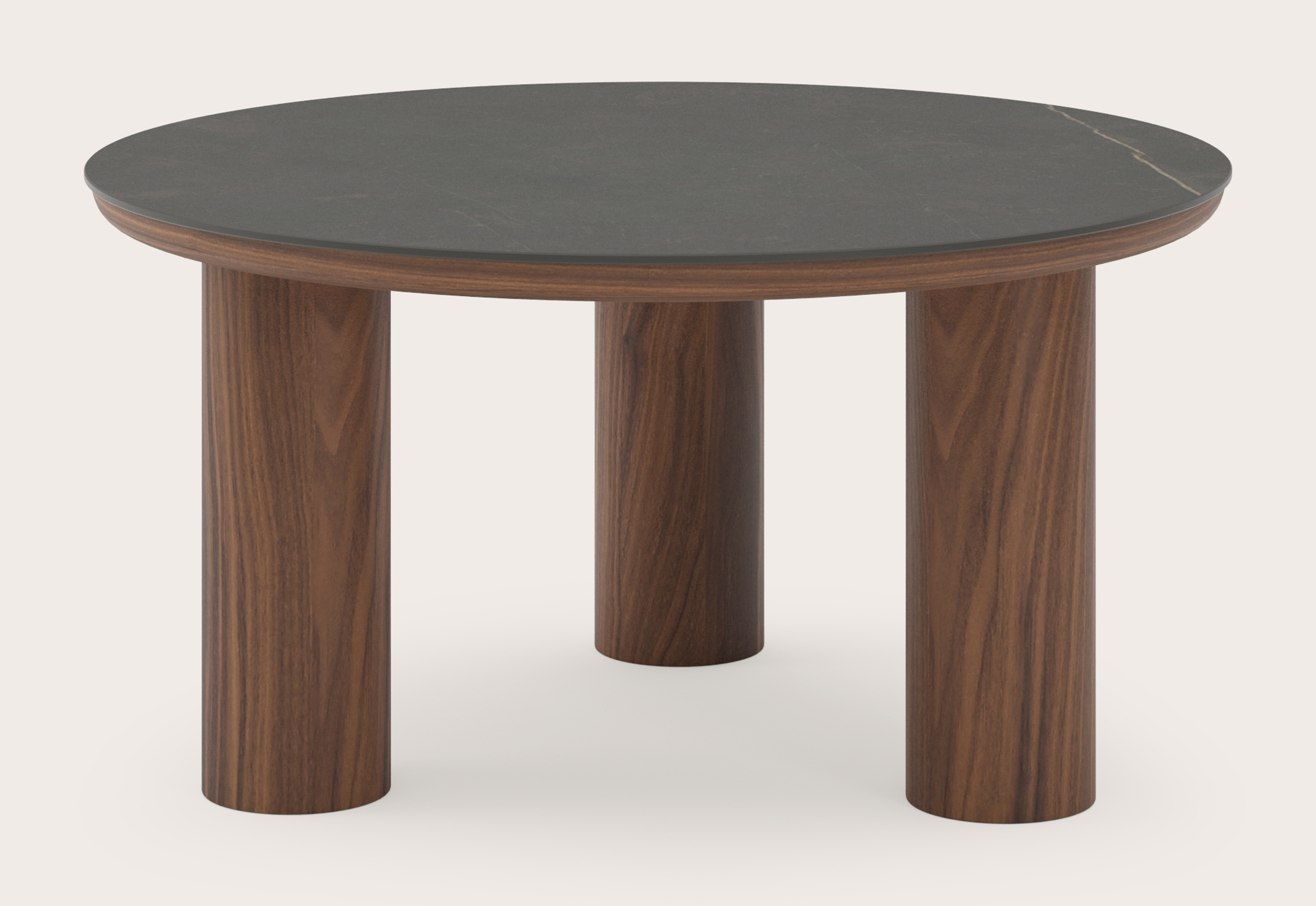 Table basse Amato Rondo XSmall armature avec plateau Ceramo rond en céramique en couleur Calatorao Ø 75 x 39 cm