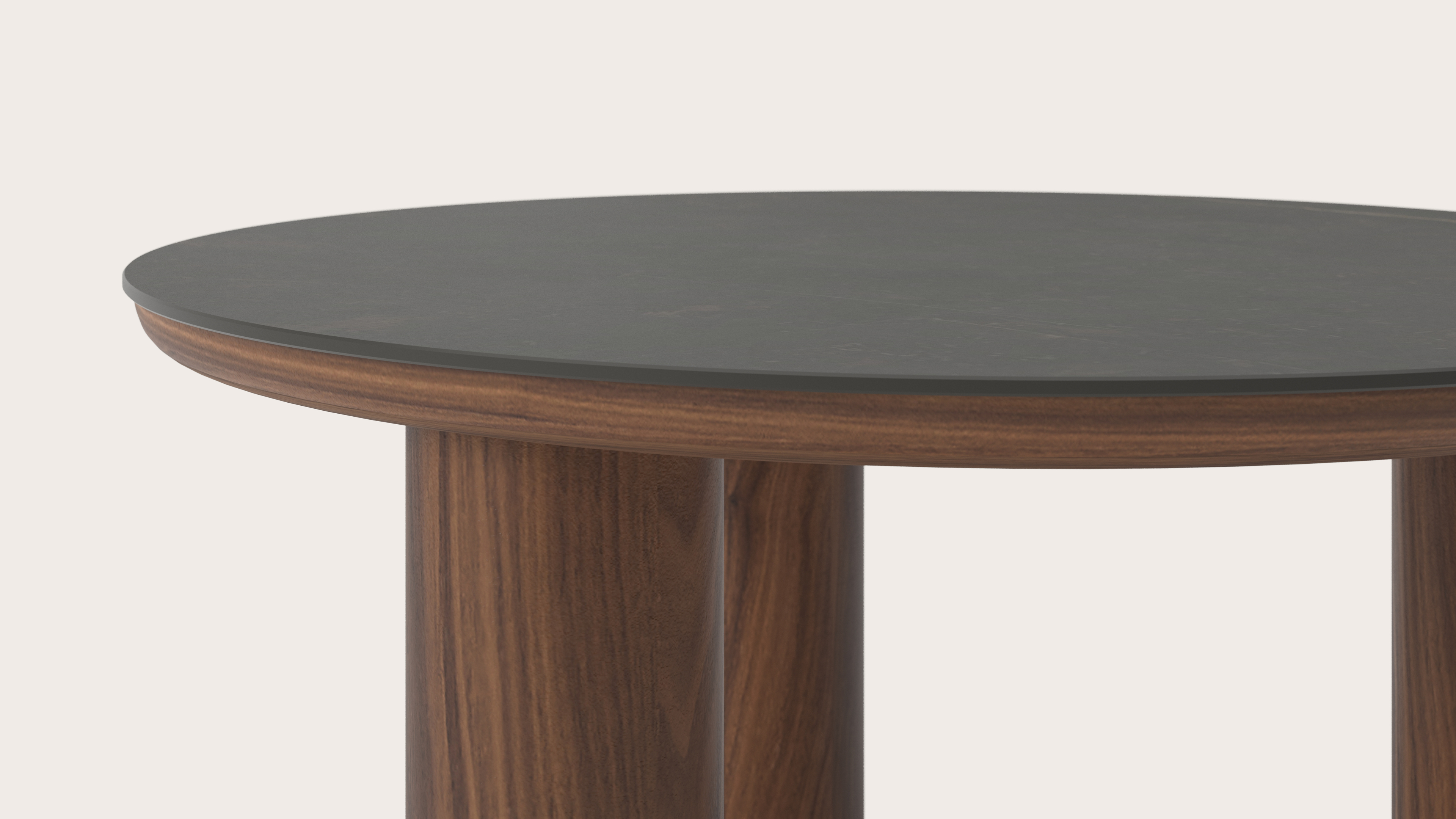 Table basse Amato Rondo XSmall armature avec plateau Ceramo rond en céramique en couleur Calatorao Ø 75 x 39 cm