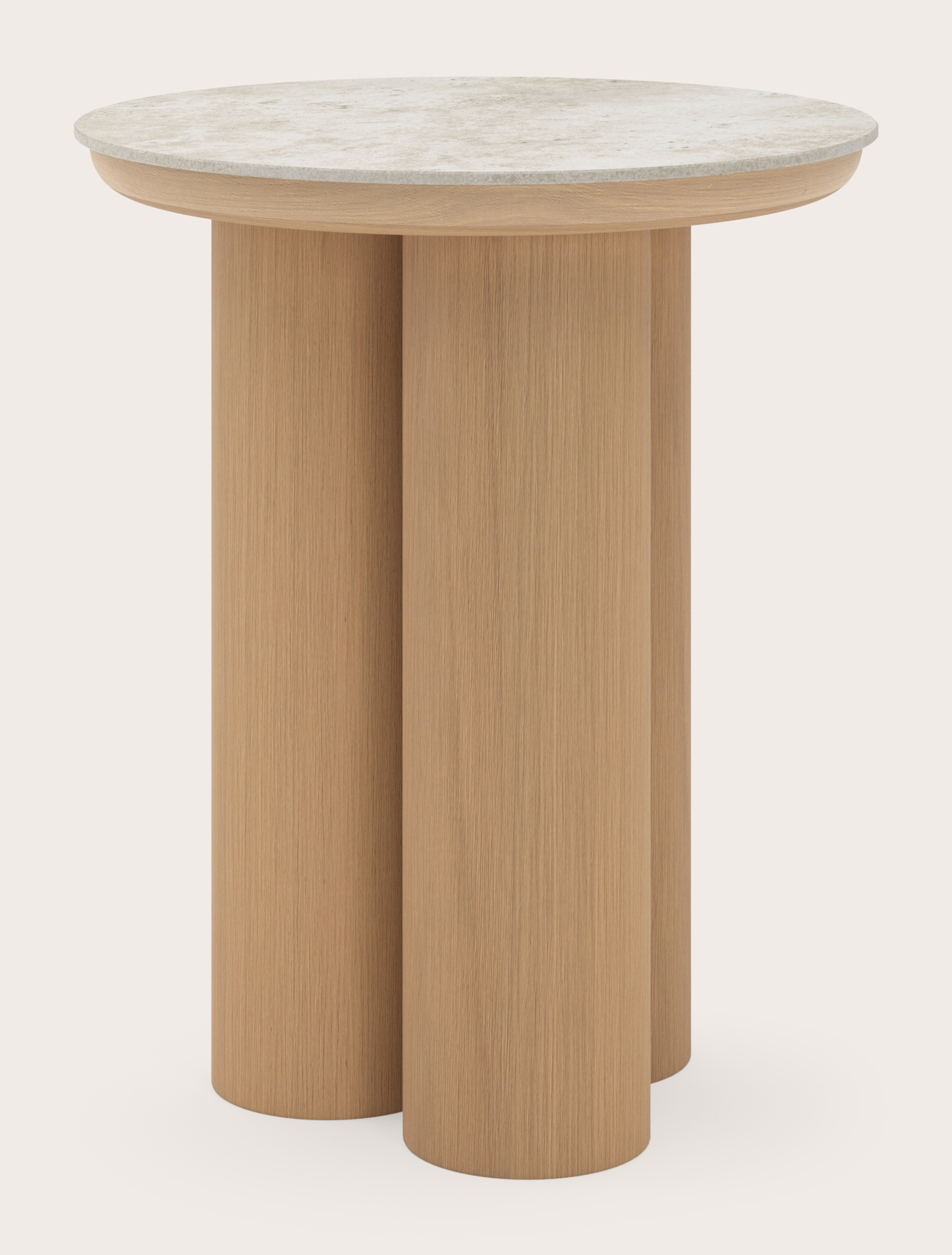 Table d'appoint Amato Rondo XSmall armature avec plateau Ceramo rond en céramique en couleur Rapolano Ø 40 x 49 cm