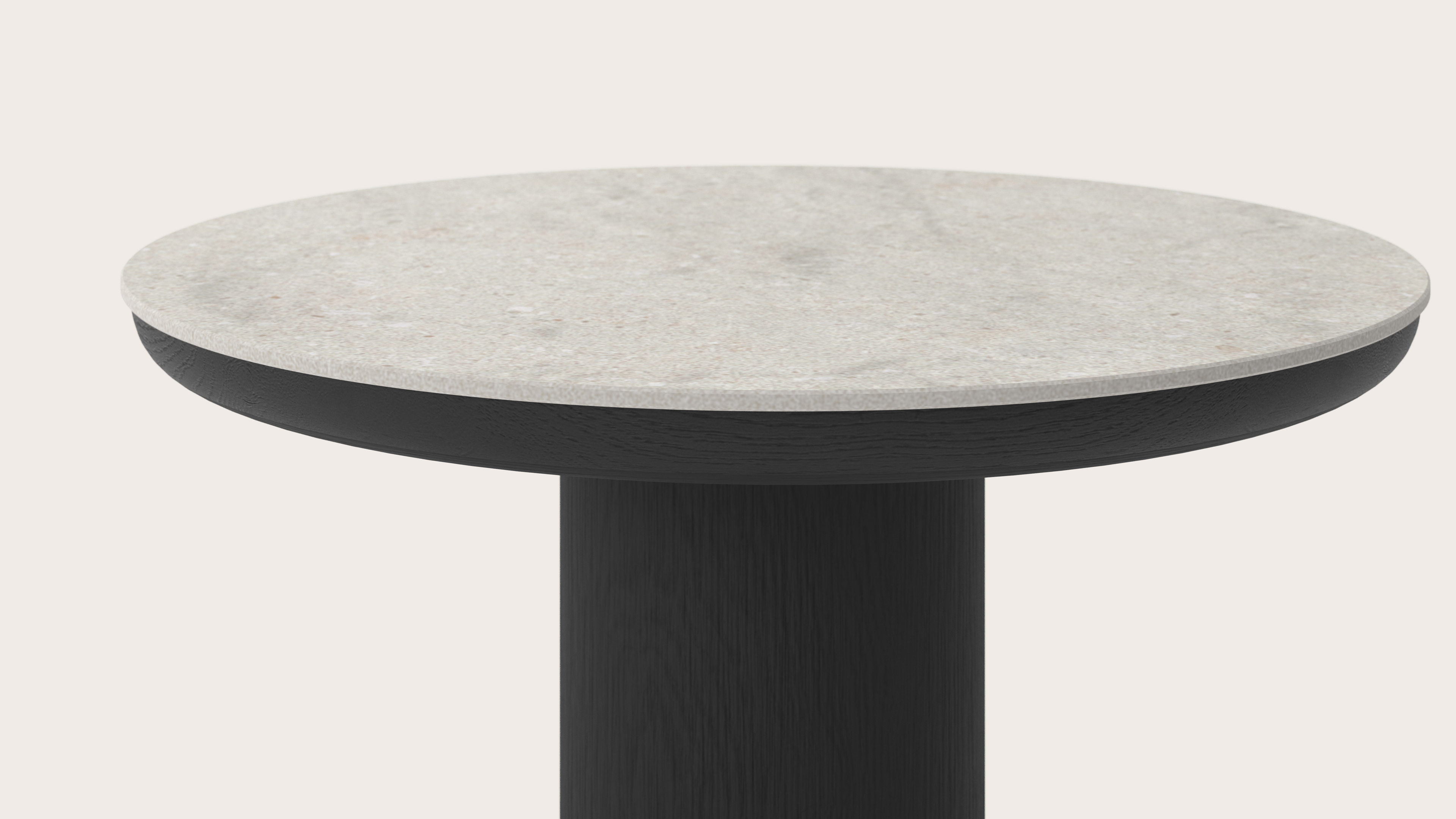 Table d'appoint Amato Rondo Small armature avec plateau Ceramo rond en céramique en couleur Shilin Ø 50 x 34 cm