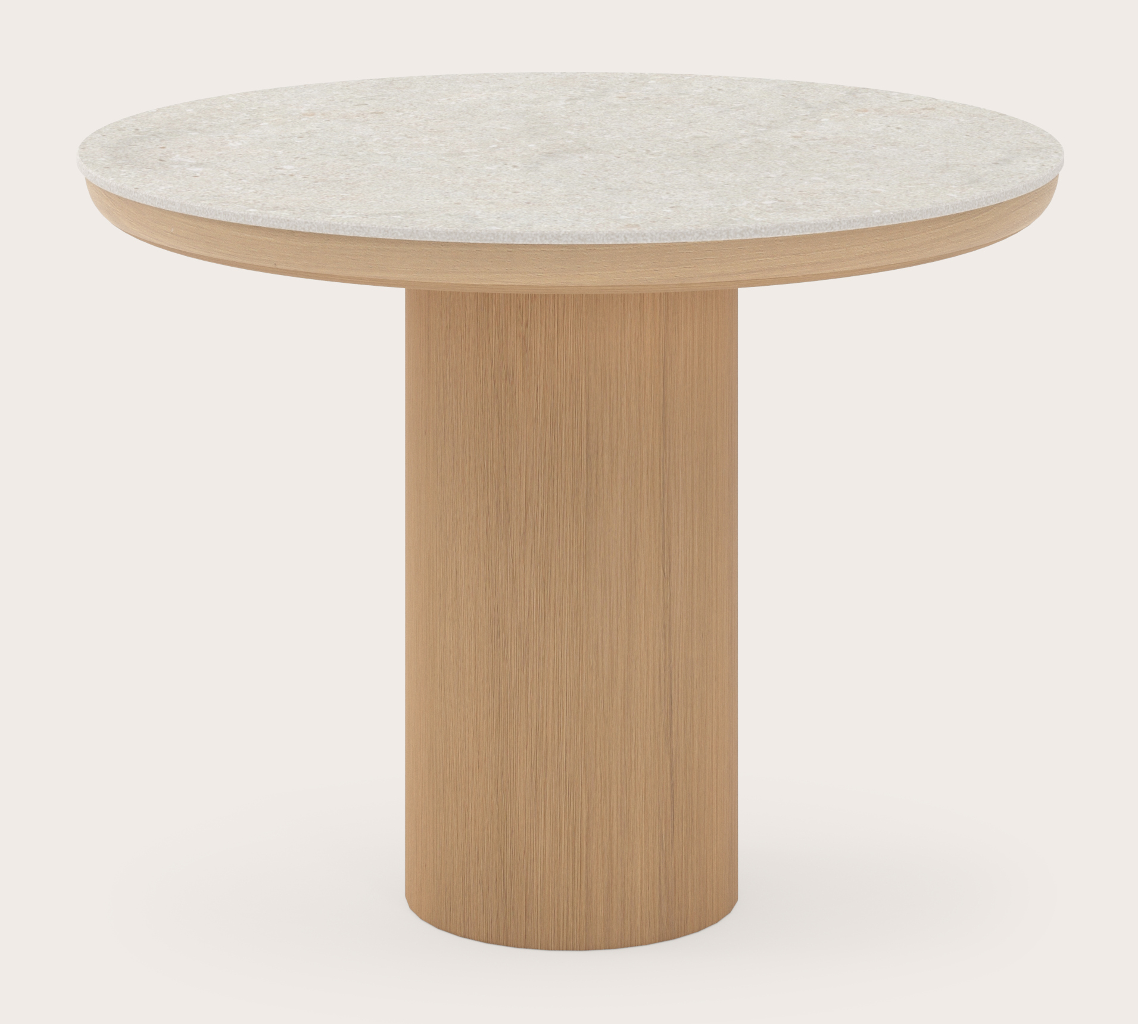Bijzettafel Amato Rondo Small onderstel met rond volkeramisch Ceramo blad in kleur Shilin Ø 50 x 39 cm