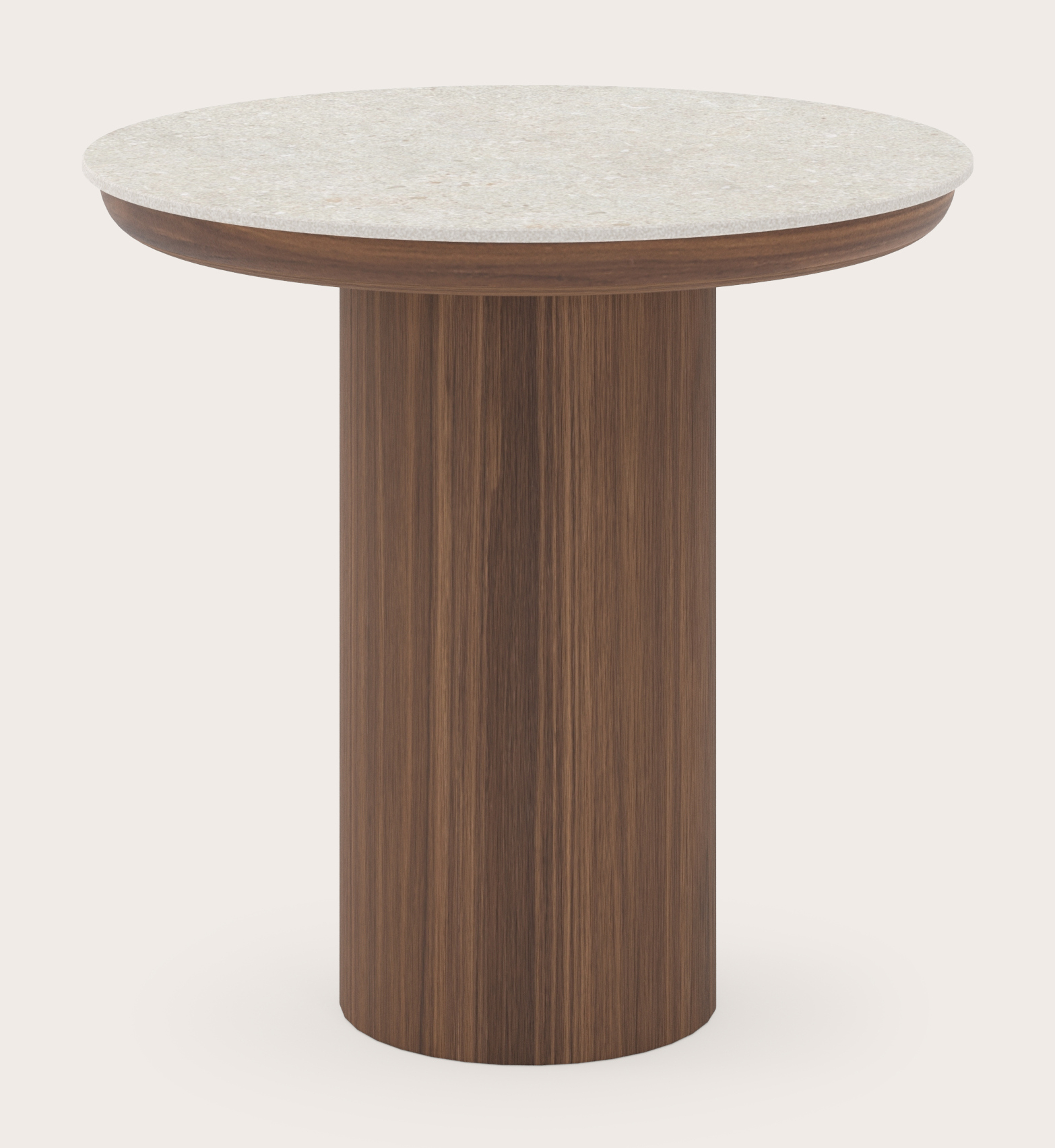 Bijzettafel Amato Rondo Small onderstel met rond volkeramisch Ceramo blad in kleur Shilin Ø 40 x 39 cm