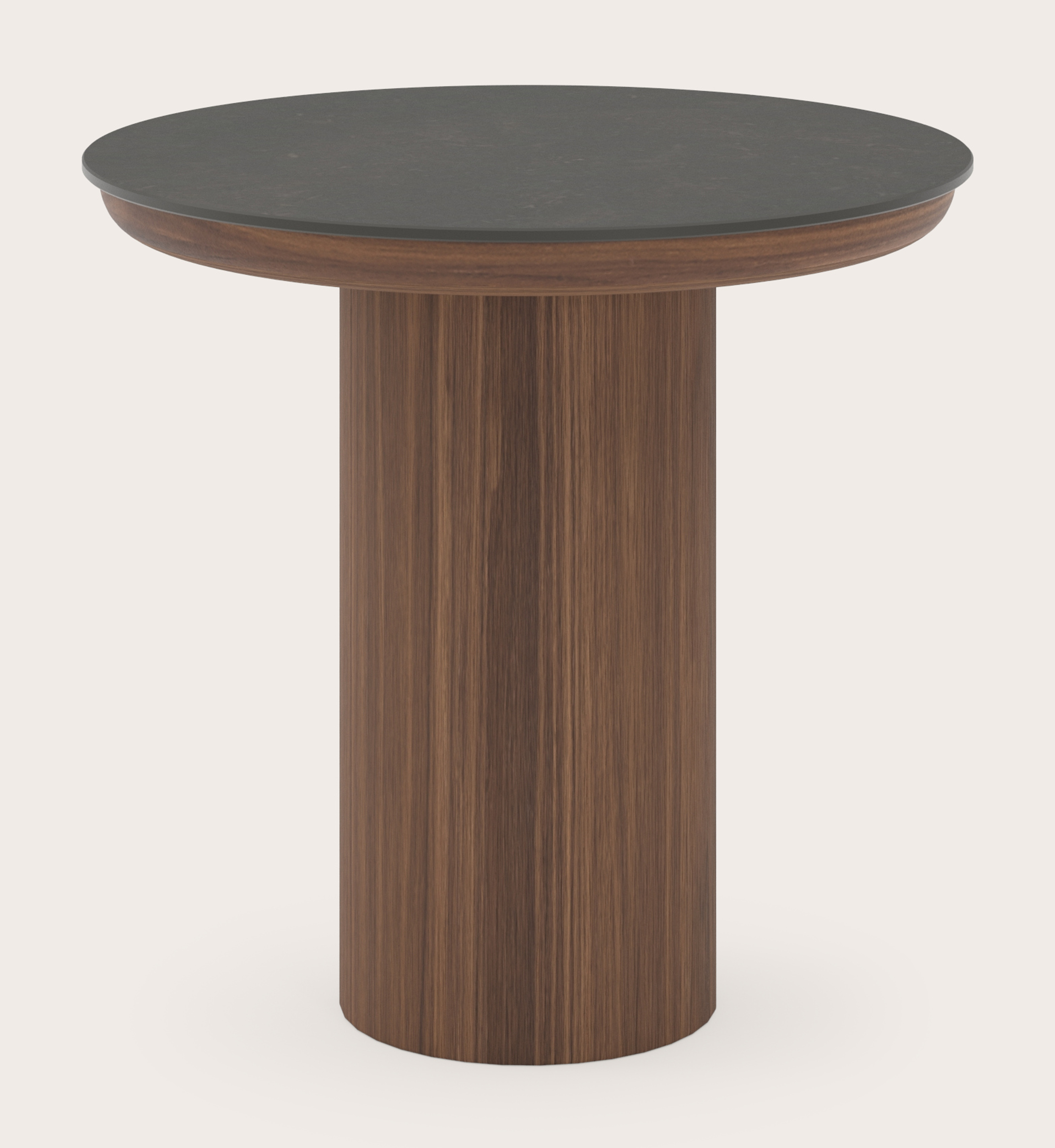 Bijzettafel Amato Rondo Small onderstel met rond volkeramisch Ceramo blad in kleur Calatorao Ø 40 x 39 cm