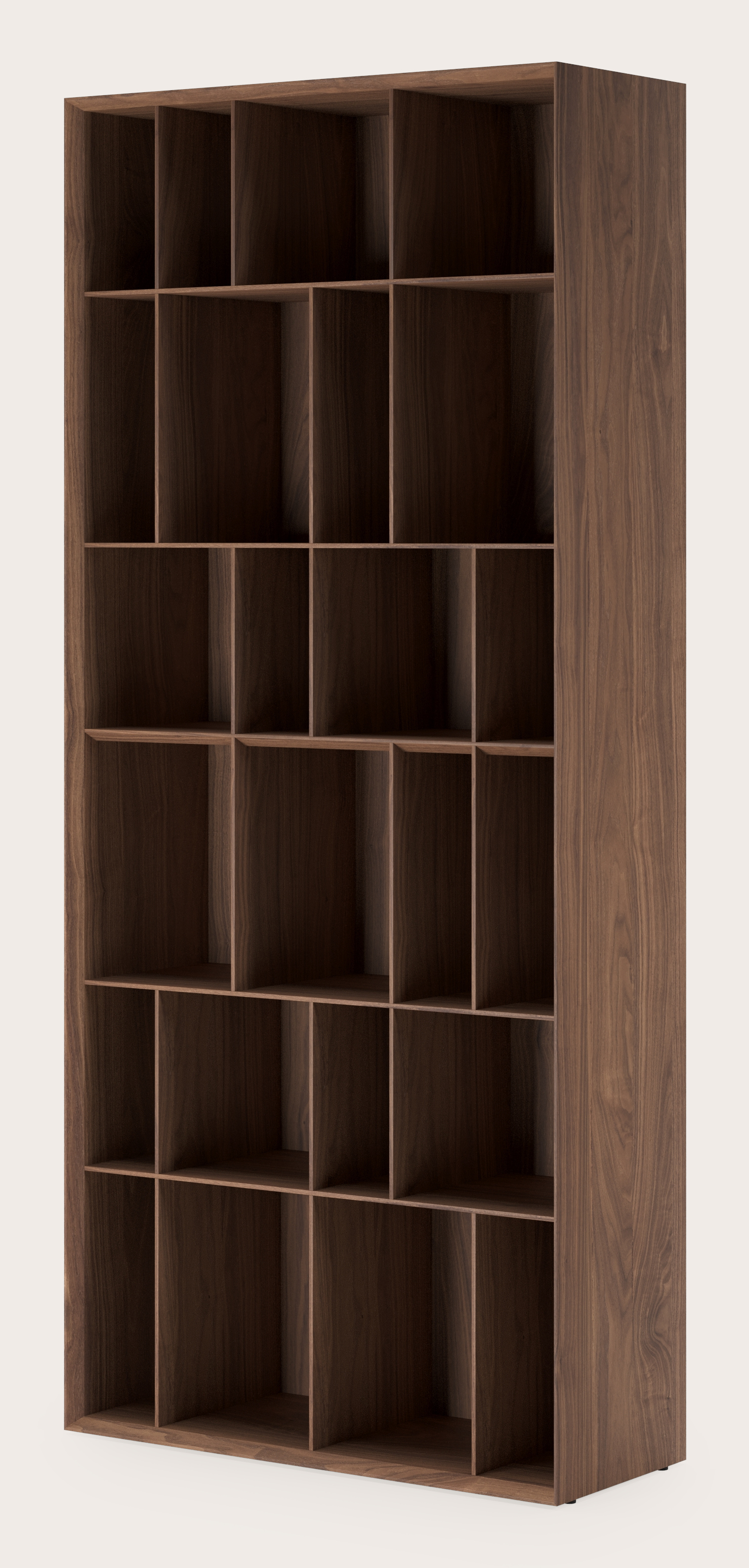 Biblio boekenkast in walnoot 90 x 36 cm