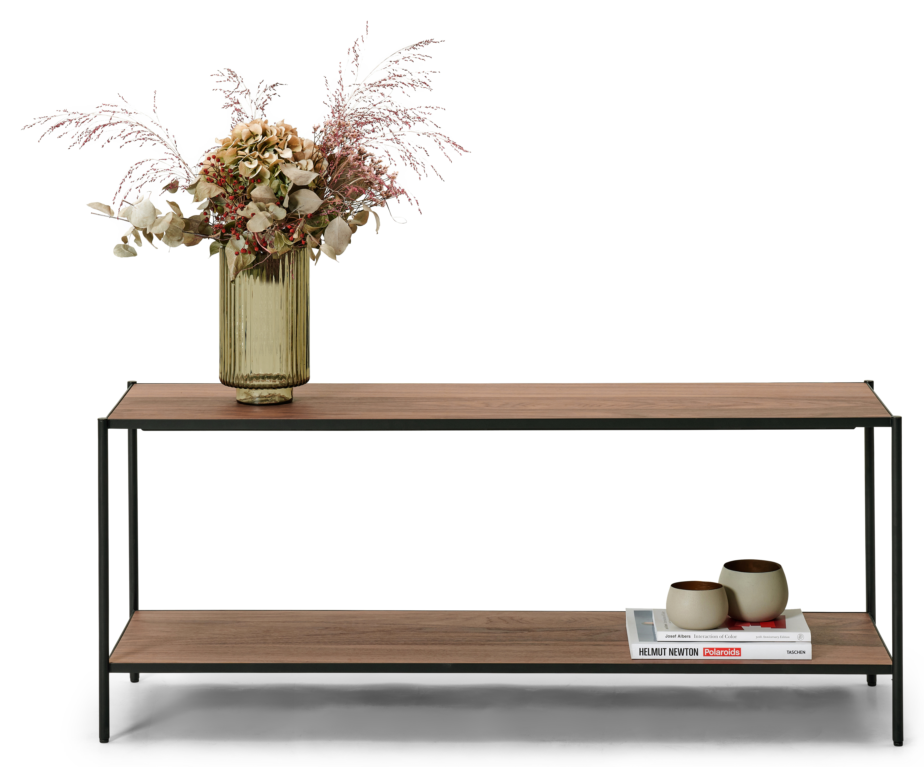Etagère basse Scaletto en noyer 123 x 36 cm