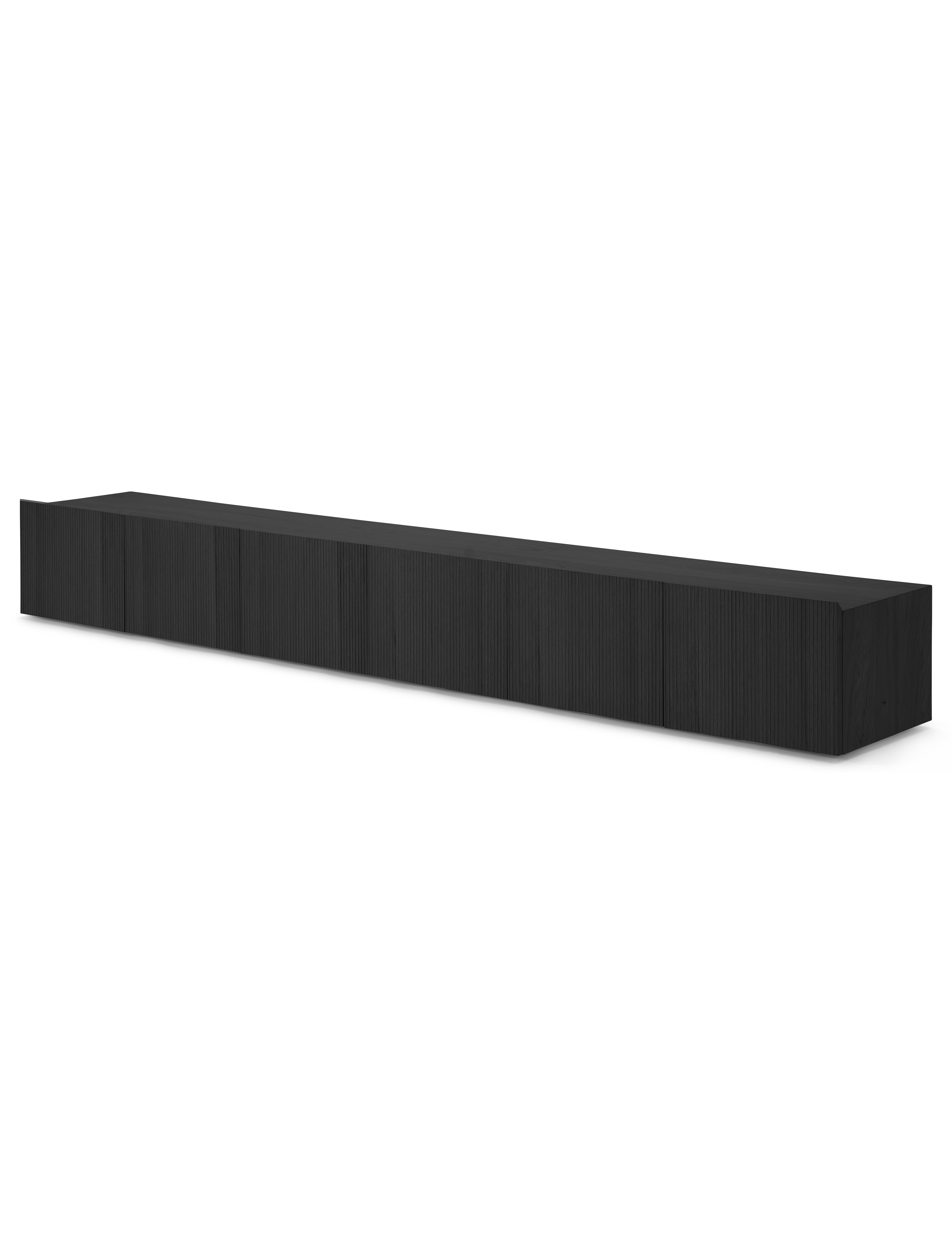 Meuble tv Grivolo en chêne noir 274 x 45 cm