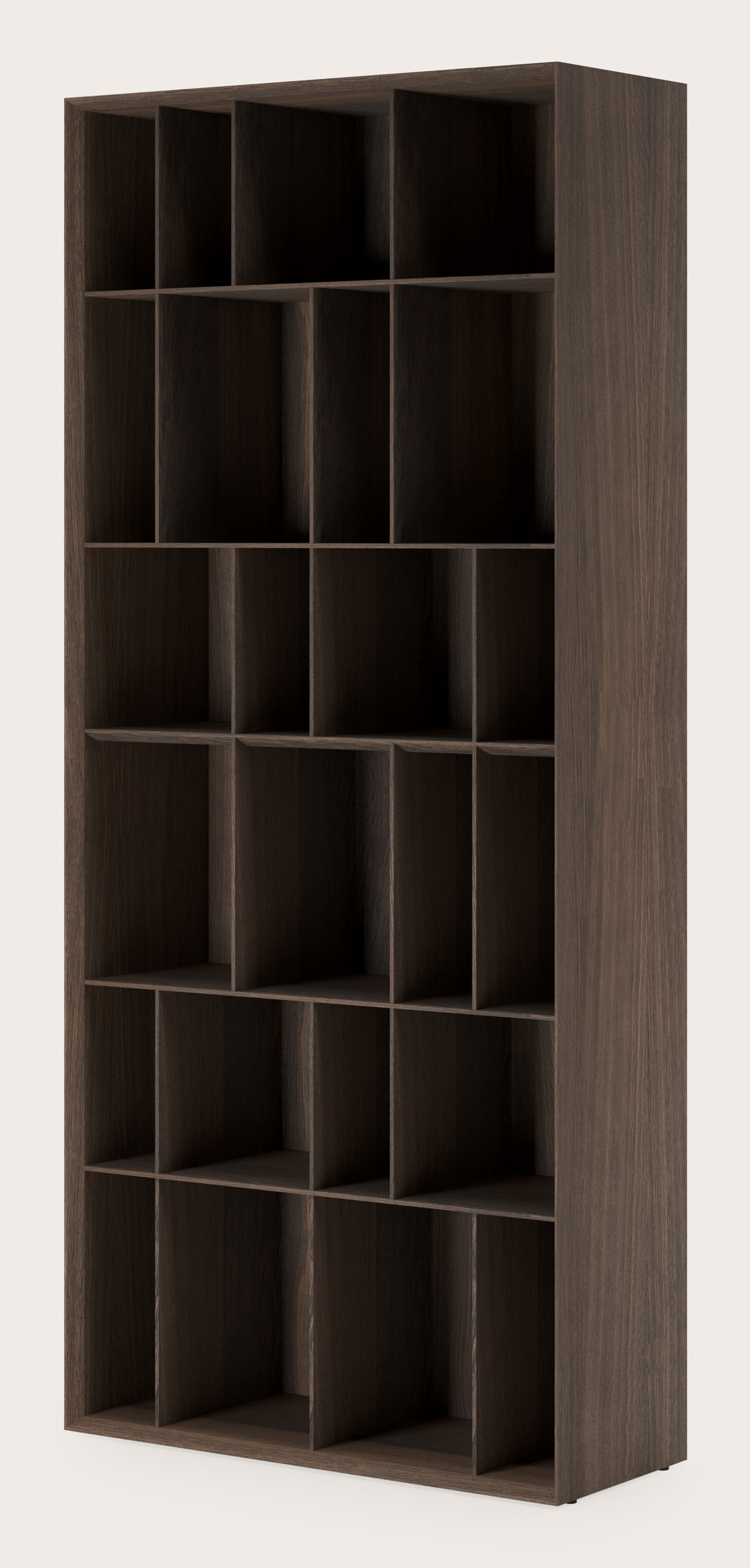 Biblio boekenkast in gerookte eik 90 x 36 cm