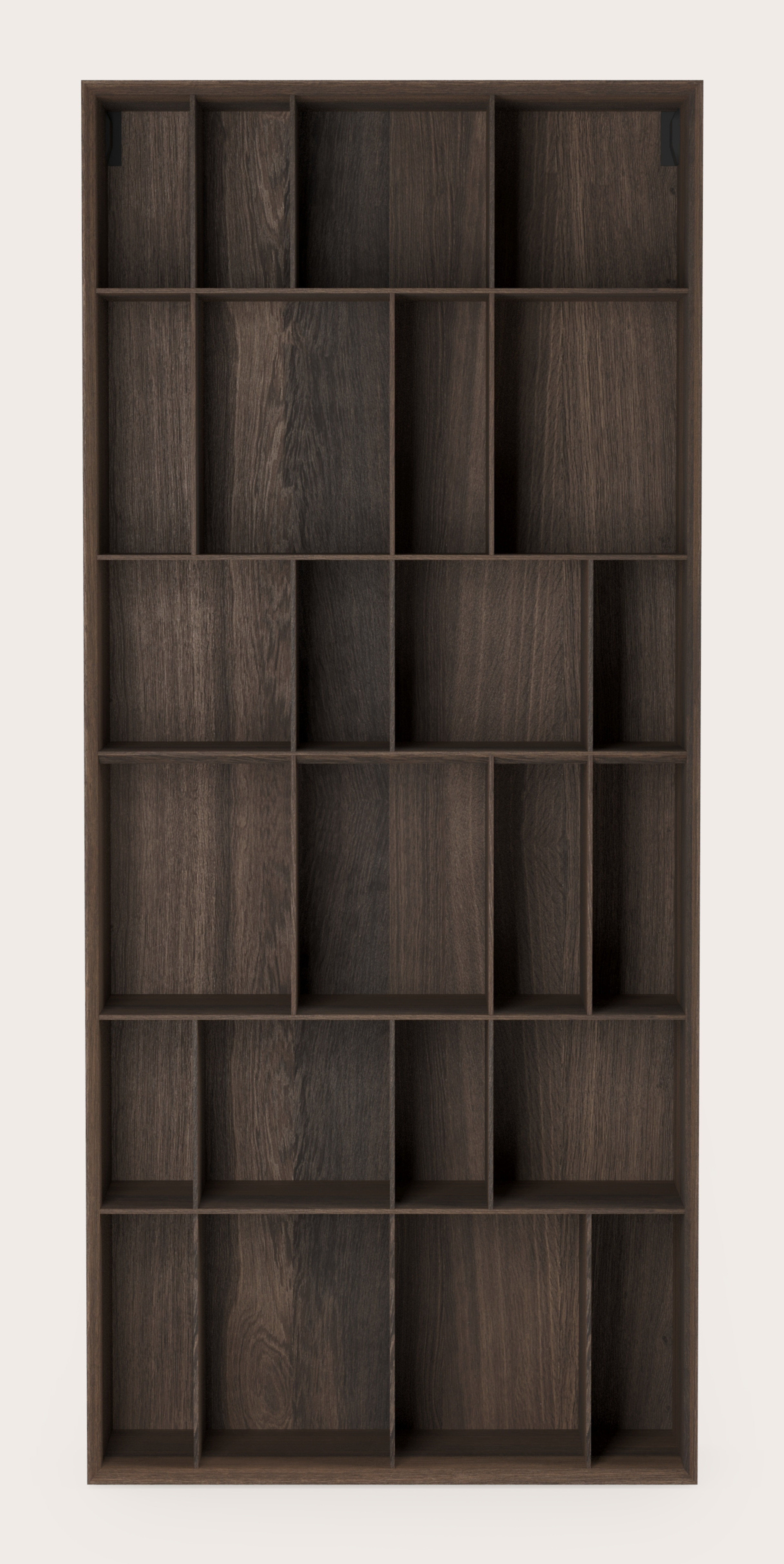 Biblio boekenkast in gerookte eik 90 x 36 cm