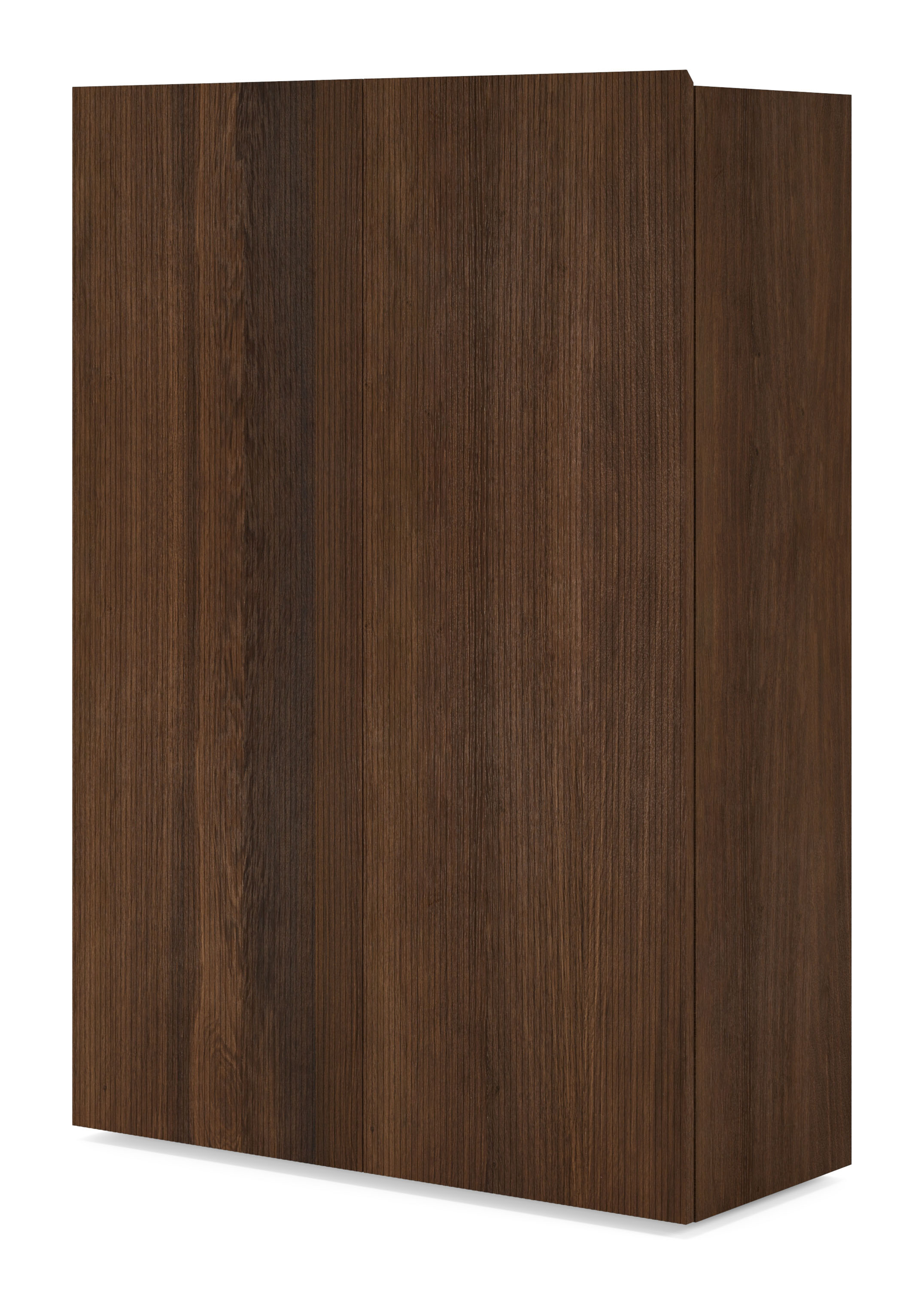 Armoire de bar haute Grivolo en chêne fumé 110 x 45 cm