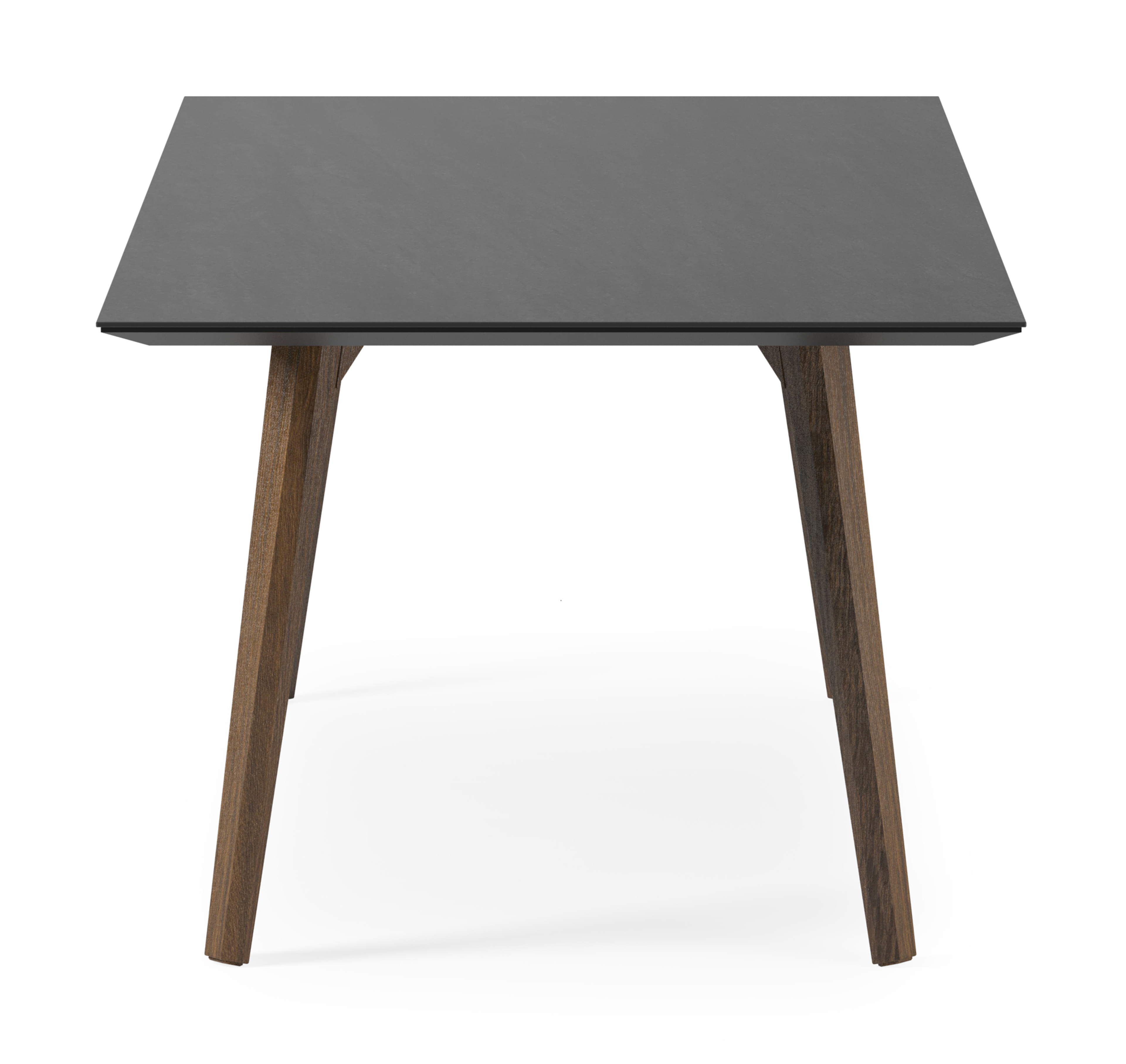 Table de salle à manger Clino armature en chêne fumé avec plateau Ceramo rectangulaire en céramique en couleur Calatorao 180 x 90 x 77 cm