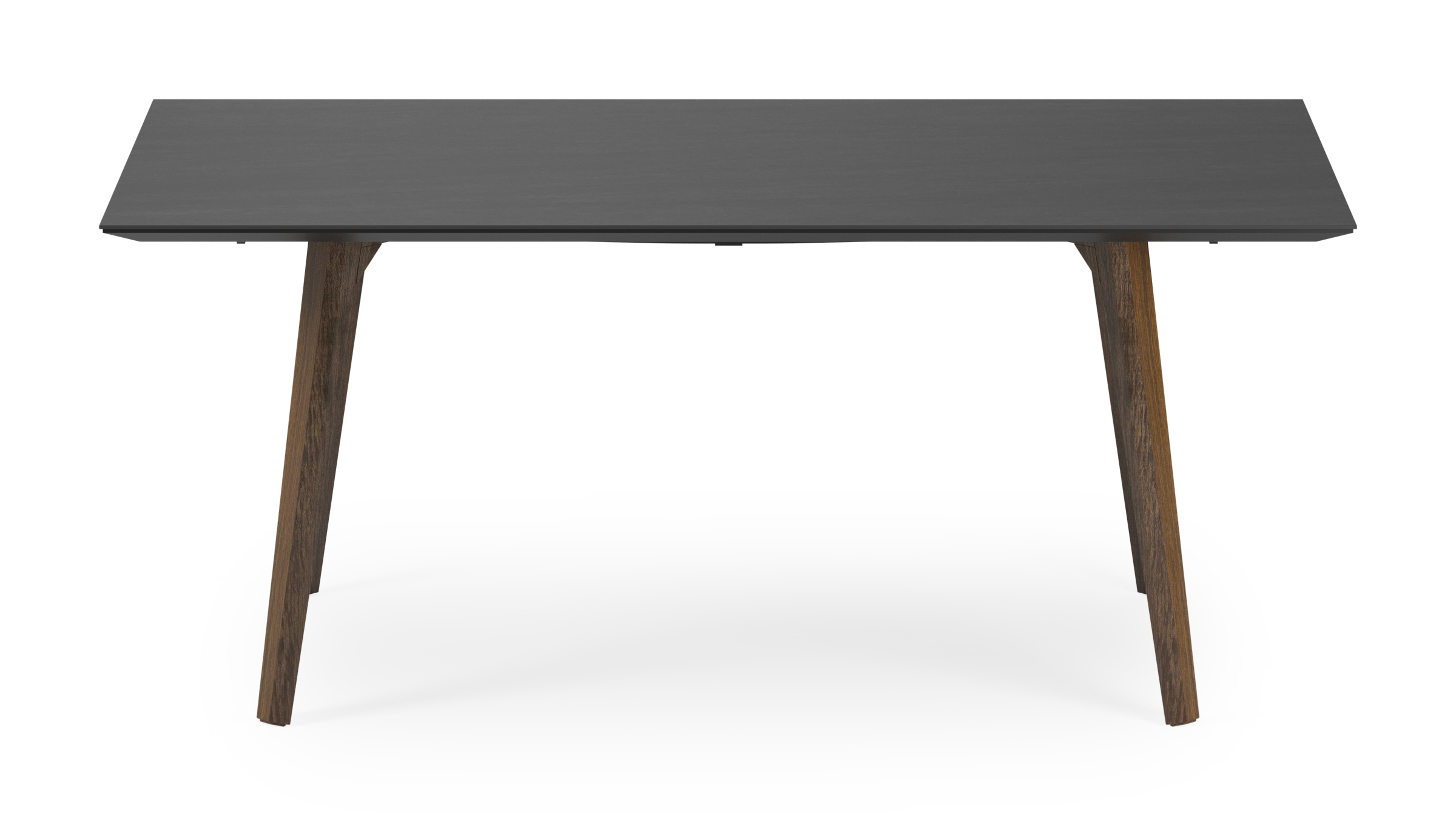 Table de salle à manger Clino armature en chêne fumé avec plateau Ceramo rectangulaire en céramique en couleur Calatorao 180 x 90 x 77 cm