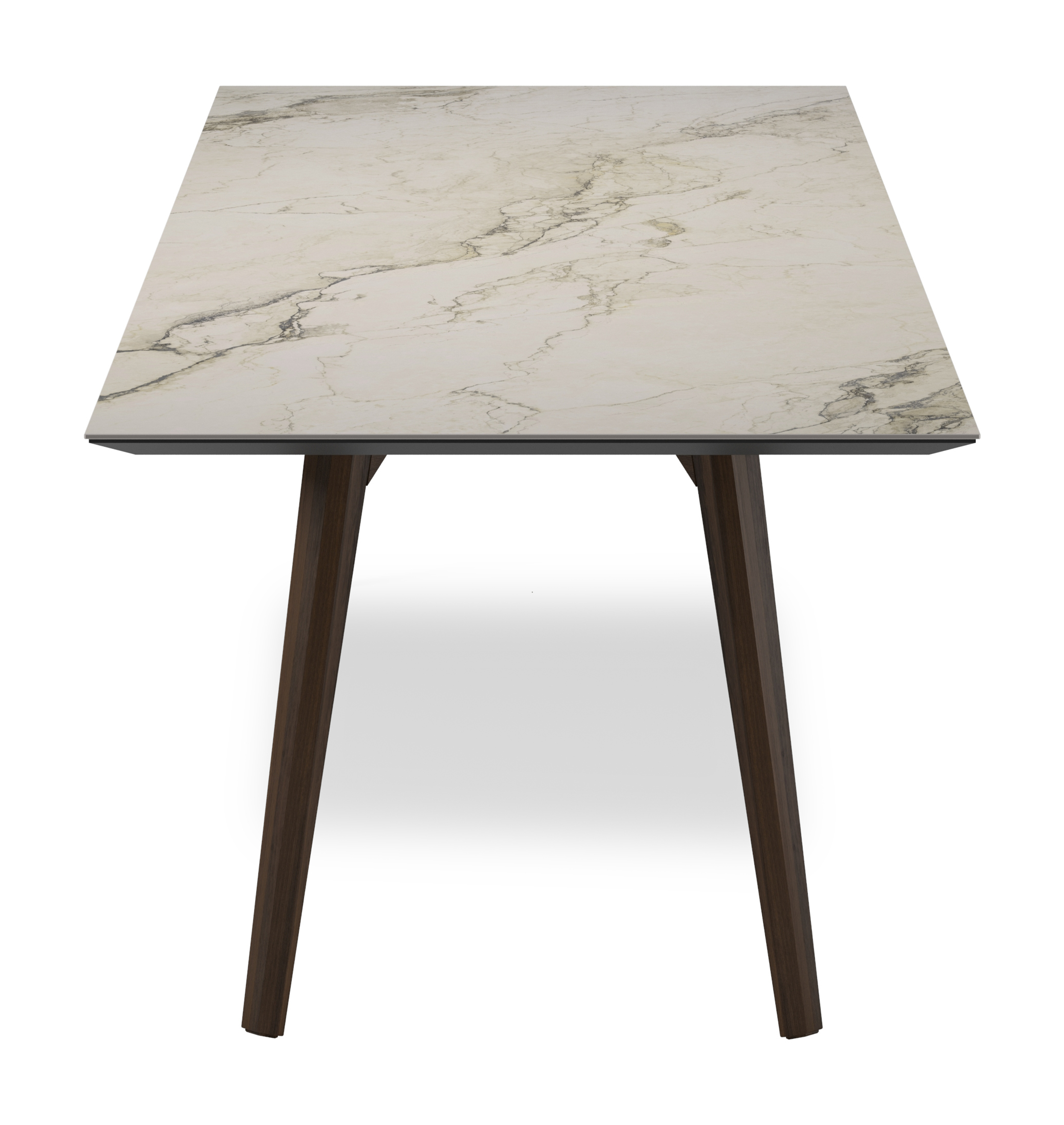 Eettafel Clino onderstel in gerookte eik met rechthoekig volkeramisch Ceramo blad in kleur Colorado Dunes 300 x 110 x 77 cm