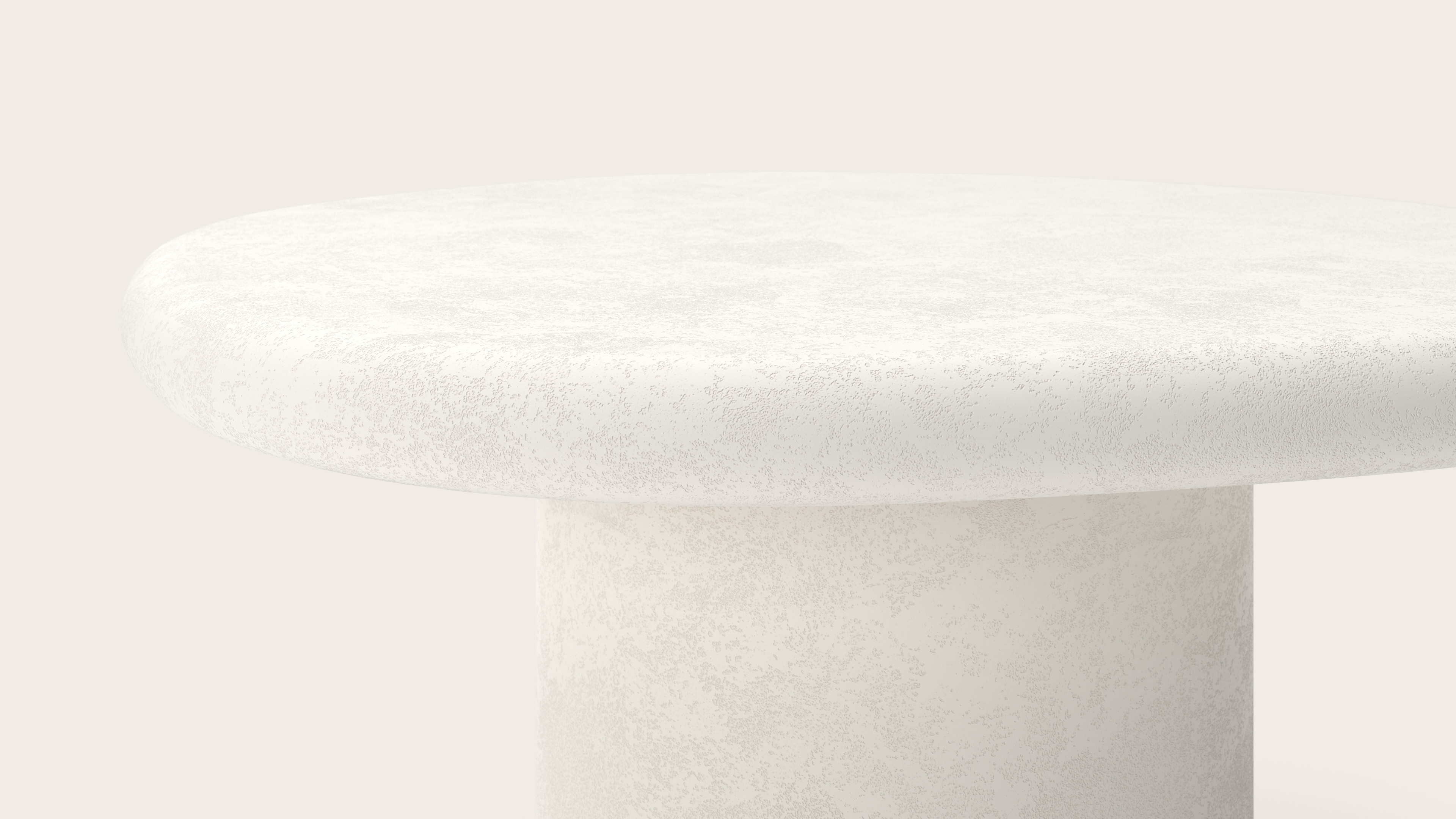 Salontafel Artisano Large onderstel met pebblevormig Artisano blad in Claylime kleur